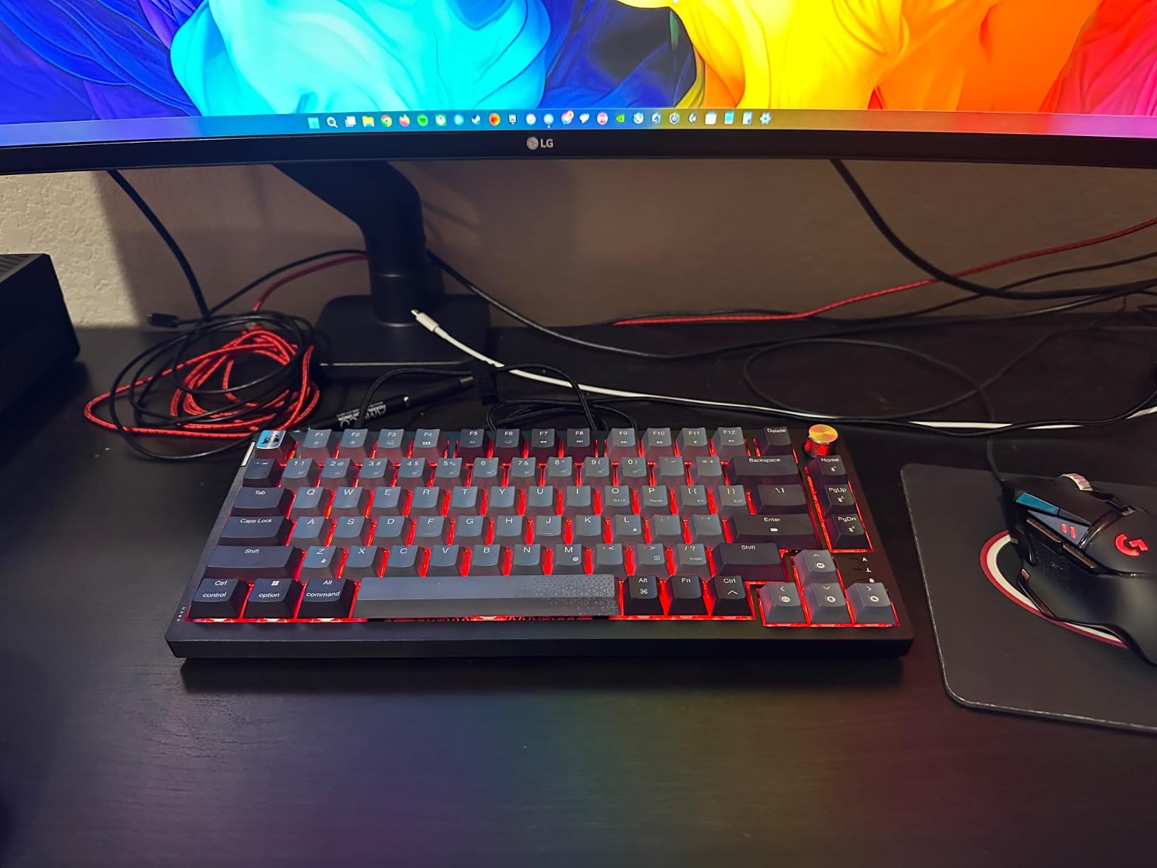 Corsair K65 Plus Wireless RGB 75% Mechanical Gaming Keyboard - Black/Gray | QWERTY US, Pre-Lubed MLX Red Linear Switches, PBT Dye-Sub Keycaps, Hotswappable, 2.4GHz, Bluetooth, Quiet, PC, Multiplatform customer photo 2