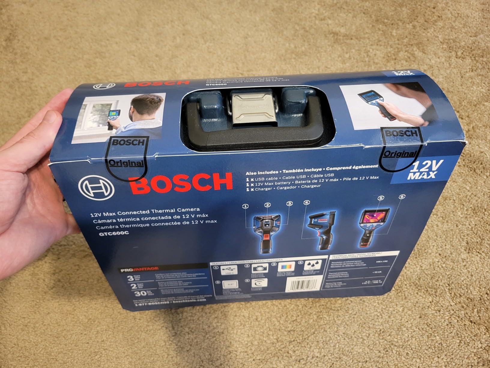 BOSCH PRO GTC600C 12V Max Connected Thermal Camera | Durable construction, professional grade, reliable performance, contractors, stable mounting, surveying, construction customer photo 2