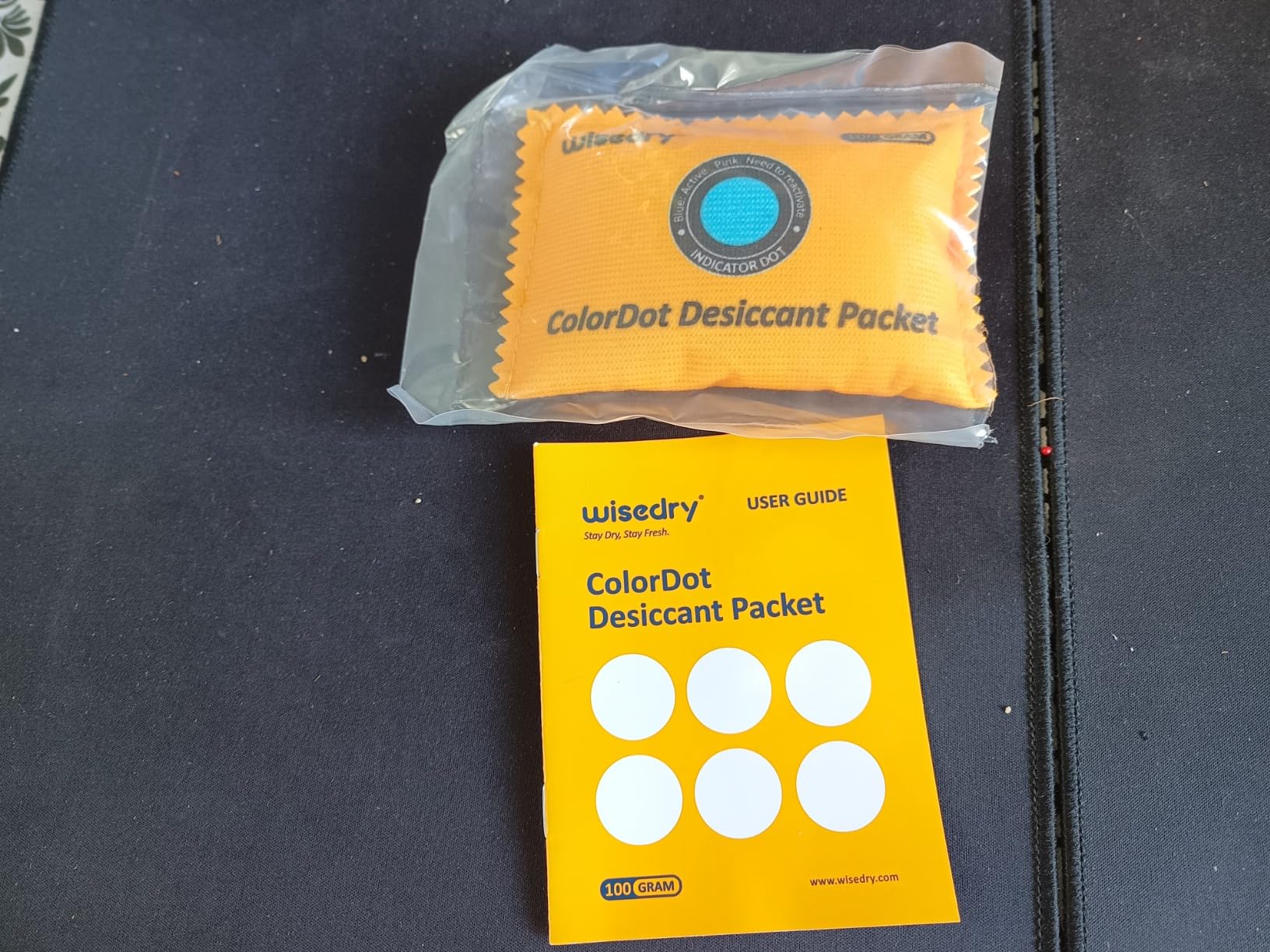 wisedry 100g [5 Packs] Reusable Desiccant Packs for Storage, Rechargeable Color Indicating Silica Gel Desiccant Packets, Moisture Absorbers for Storage Bins, Suitcase, Safe, 3D Filaments, Electronics customer photo 1