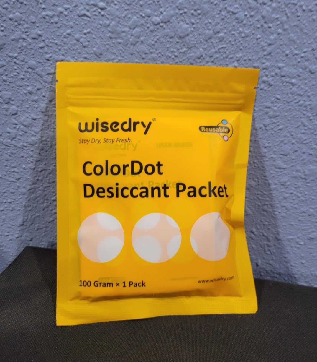wisedry 100g [5 Packs] Reusable Desiccant Packs for Storage, Rechargeable Color Indicating Silica Gel Desiccant Packets, Moisture Absorbers for Storage Bins, Suitcase, Safe, 3D Filaments, Electronics customer photo 2