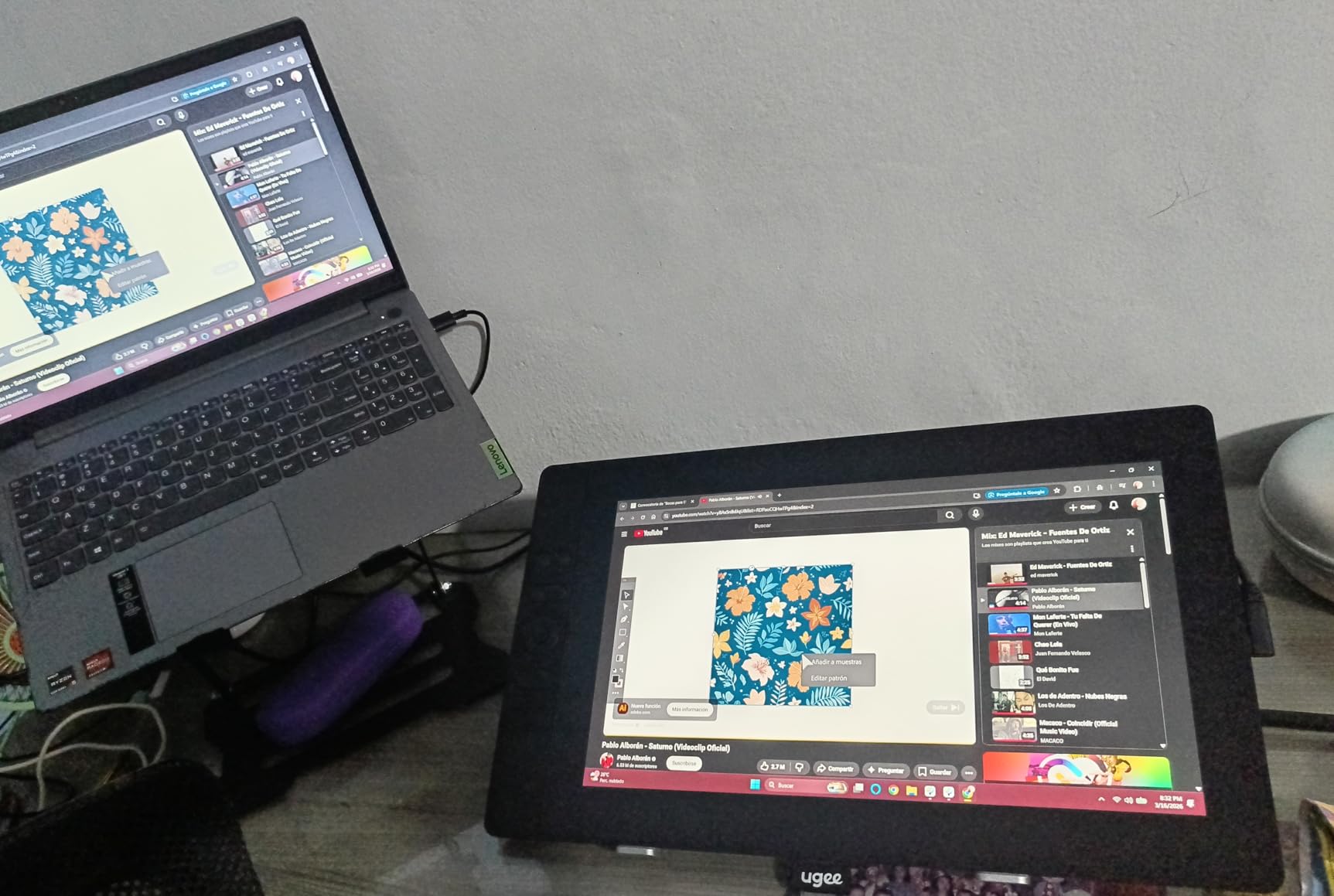 UGEE UE12 11.6 inch Drawing Tablet with Screen, Full-Laminated Screen, 124% sRGB Color Gamut customer photo 2
