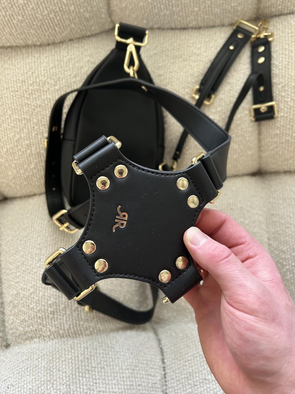 Ruby+Rae The Duo Camera Harness & Crossbody Bag, Camera Harness with Removable Crossbody Bag, Vegan Leather, Suede Interior customer photo 1