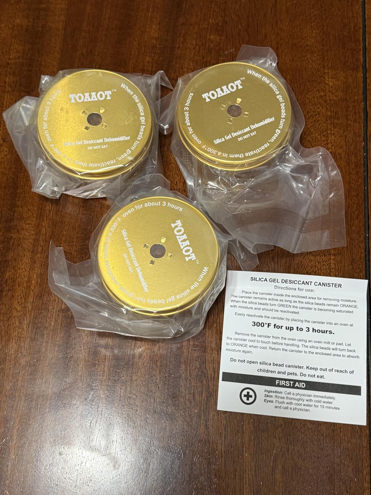 Gun Safe Dehumidifier, Dehumidifier for Safe (3 Units), Renewable | Durable Aluminum-Alloy Jar, Reusable Silica Gel Desiccant Canister, Rechargeable Desiccant Dehumidifier, 200G for Each Unit customer photo 1