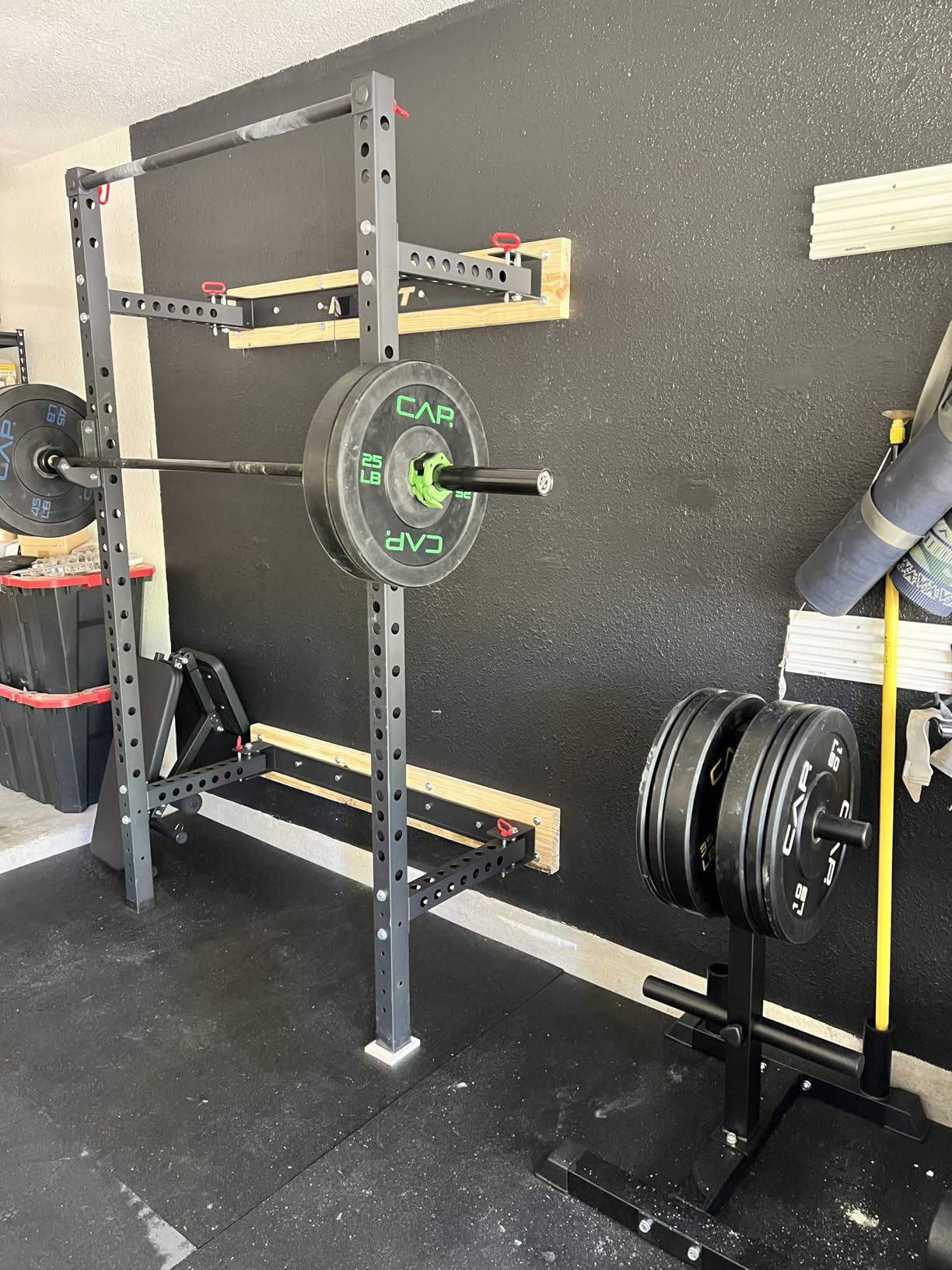 CAP 2-inch Olympic Bumper Plate Weight Set | 100-370 lbs | Multiple Colors | Storage Rack Optional customer photo 2