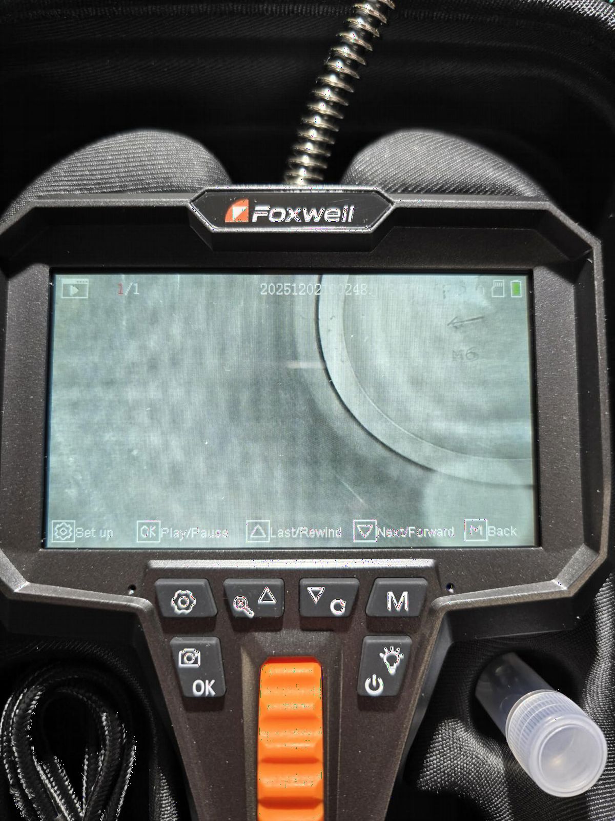 FOXWELL Y400 220° 2-Way Articulating Borescope, 0.24in Ultra-Slim Endoscope | with Light, IPS HD Screen, IP67 Waterproof Camera, 5.3FT Flexible Scope for Automotive, Engine, HVAC, Industrial Inspection customer photo 1