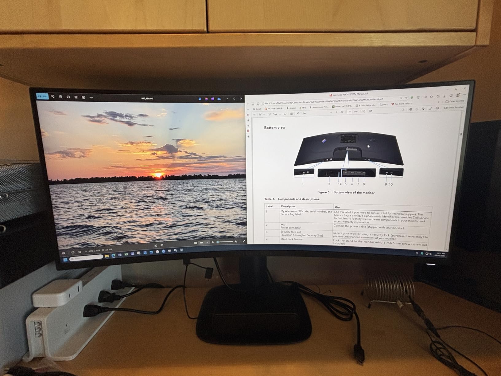 Alienware 34 Curved Gaming Monitor - AW3425DWM, WQHD 180Hz QD-OLED, 0.03ms, NVIDIA G-SYNC Compatible, 99% DCI-P3, 3440x1440, 3 Year Warranty customer photo 2