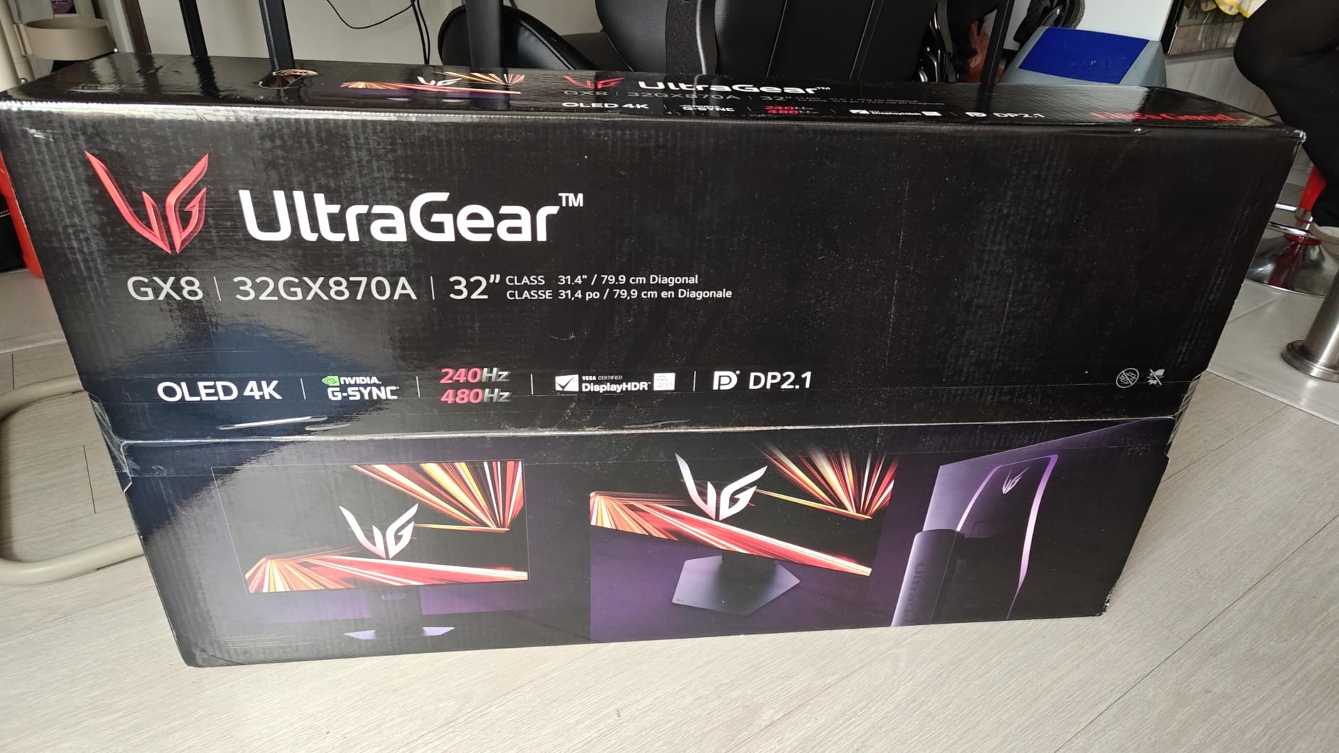 LG 32GX870A-B 32-inch Ultragear 4K UHD (3840 x 2160) OLED Gaming Monitor, Dual-Mode, 240Hz, 0.03ms, NVIDIA, AMD FreeSync Premium Pro, VESA DisplayHDR True Black 400, USB Type-C, DP2.1 customer photo 2