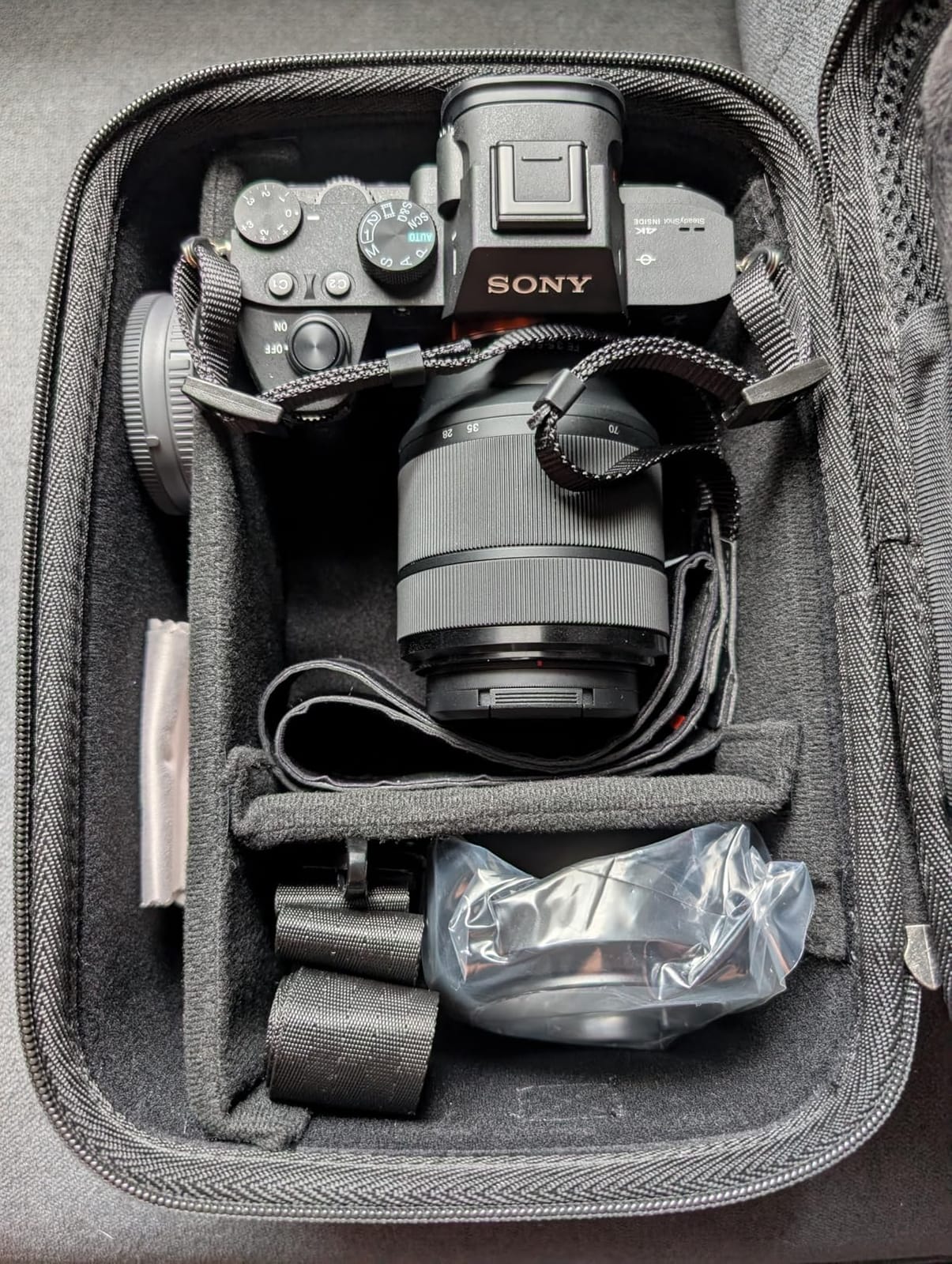 ProCase Hard Shell Digital Camera Case for Canon Rebel T7 -Black | Soft Padded Bag with 1 Shoulder Strap and 3 Adjustable Dividers for Digital Camera EOS R100/R50/DSLR/SLR/Nikon/Sony customer photo 2