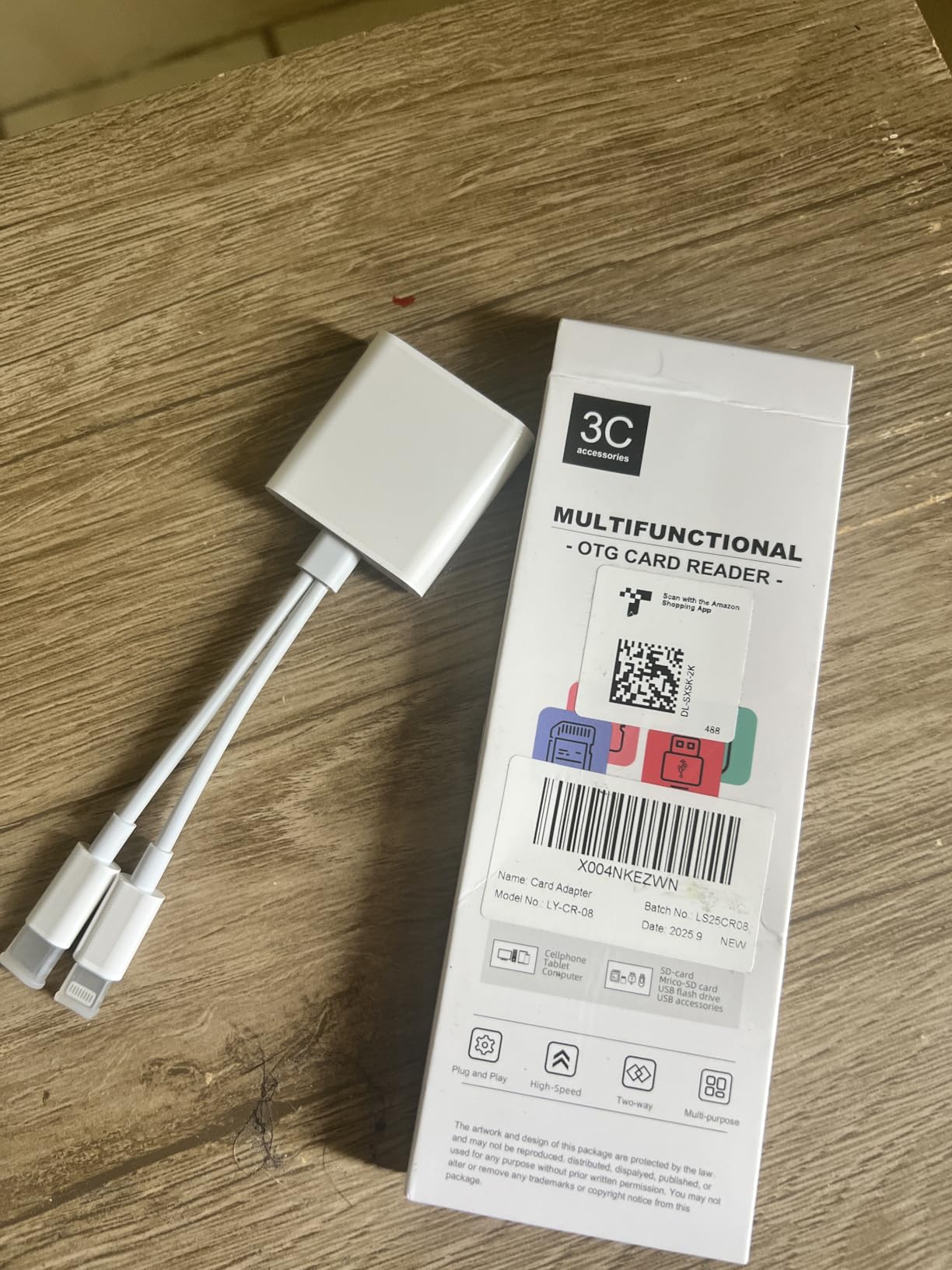 SD Card Reader for iPhone iPad, USB C & Lightning Dual Interface Memory Card Reader, Digital Camera Adapter to iPhone/MacBook/USBC Laptop for SD/TF/Sim Card, Plug & Play, Camera Accessories customer photo 2