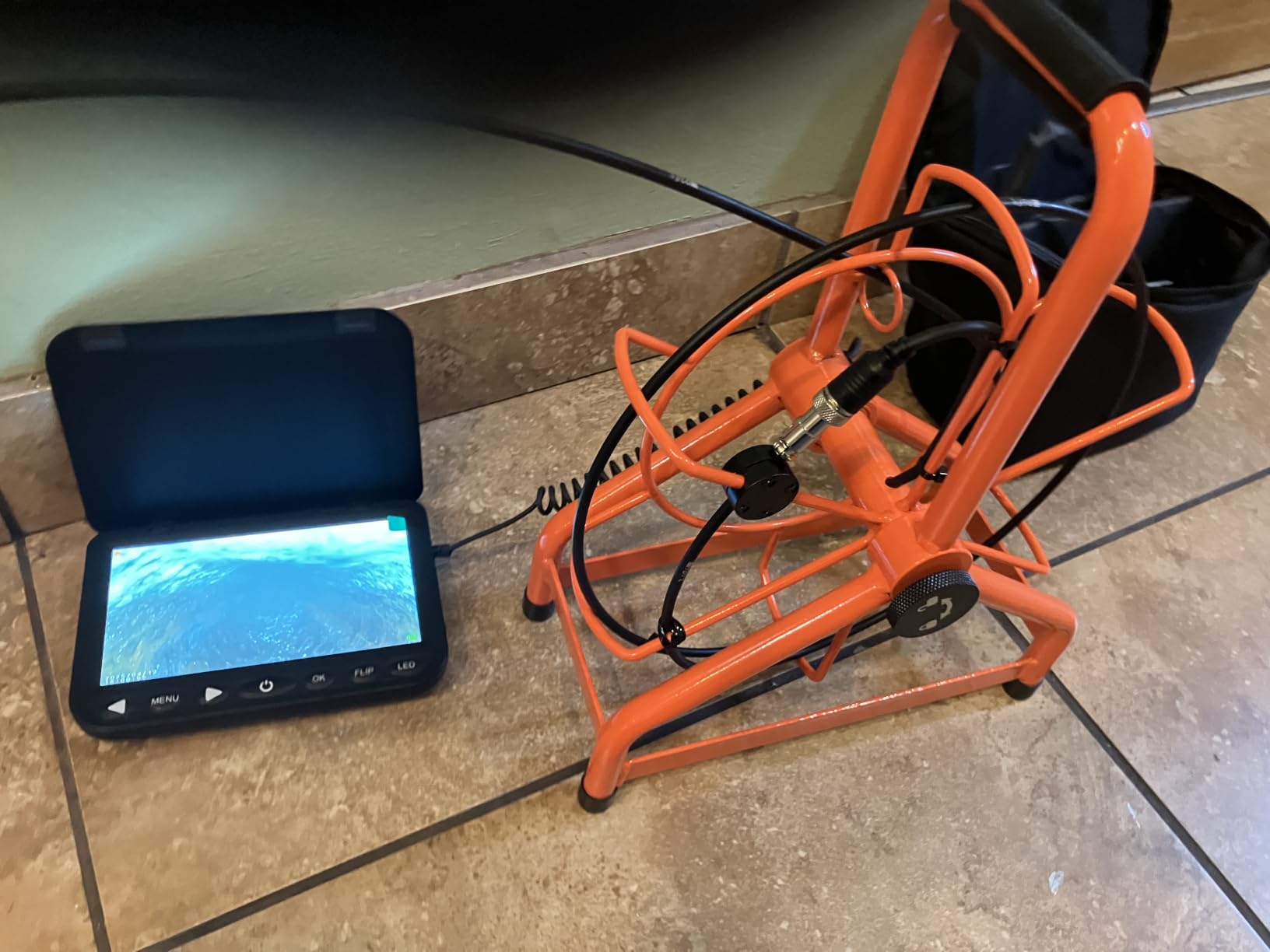 [ChoosePRO] HD1080P Sewer Camera 7'' w/1s Twist-Unlock System, DVR-32GB, 0.64'' Thicker Reel, 5000mAh 100FT Marked Cable, Plumbing Pipe Inspection Camera for Drain & Sewer Inspection customer photo 2