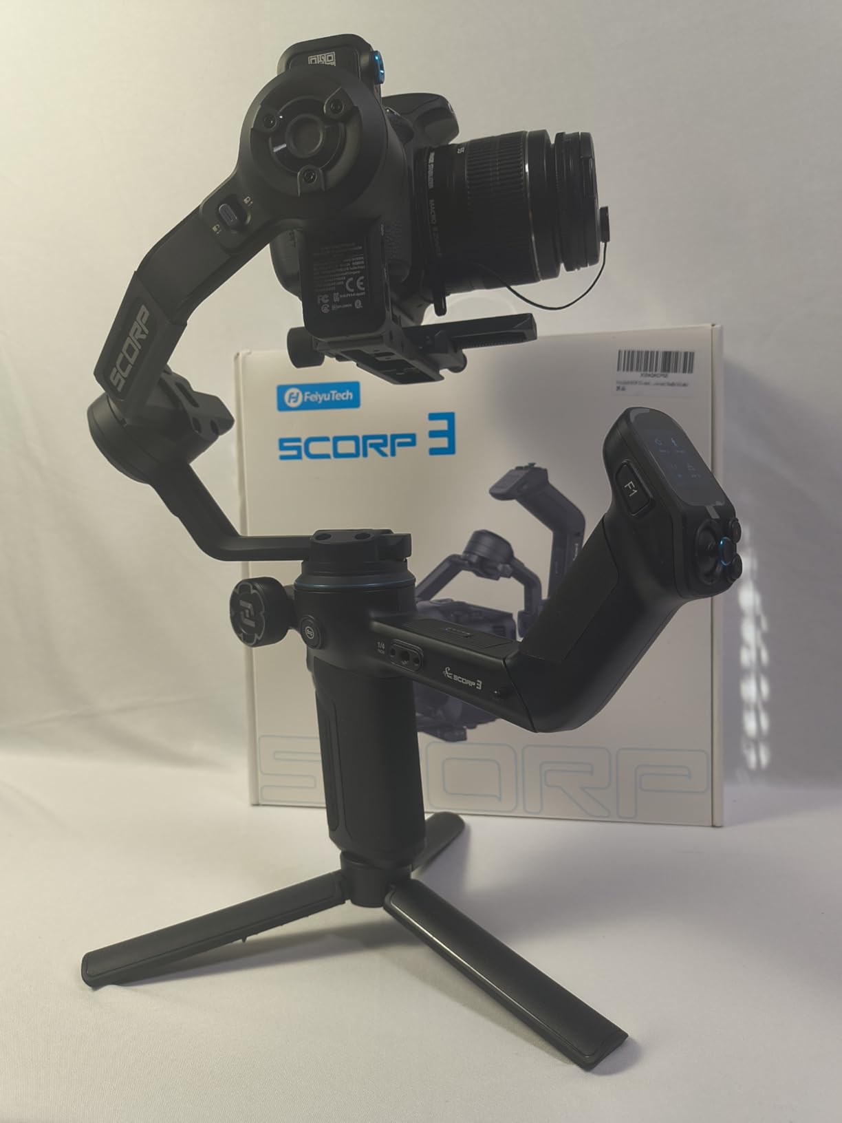 FeiyuTech SCORP 3 Camera Gimbal Stabilizer with Built-in AI Tracking | 3-axis stabilization with 7.72 lbs payload, detachable wireless remote handle, ideal for DSLR & mirrorless solo filmmaking customer photo 1