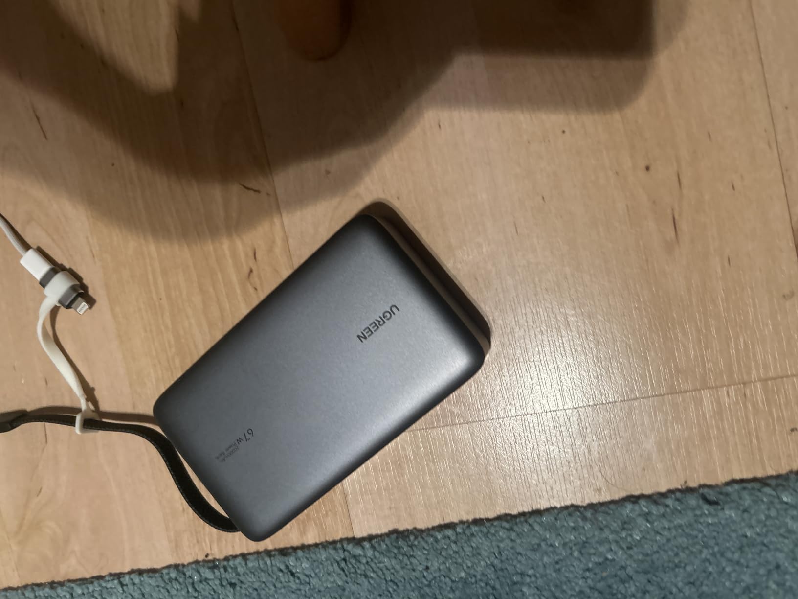 UGREEN Nexode 20000mAh 67W Built-in USB-C Power Bank | Built-in USB-C cable, 72Wh. Fast charges for MacBook Pro/Air, iPad, iPhone 17, Samsung S25 Ultra. Compact. customer photo 1
