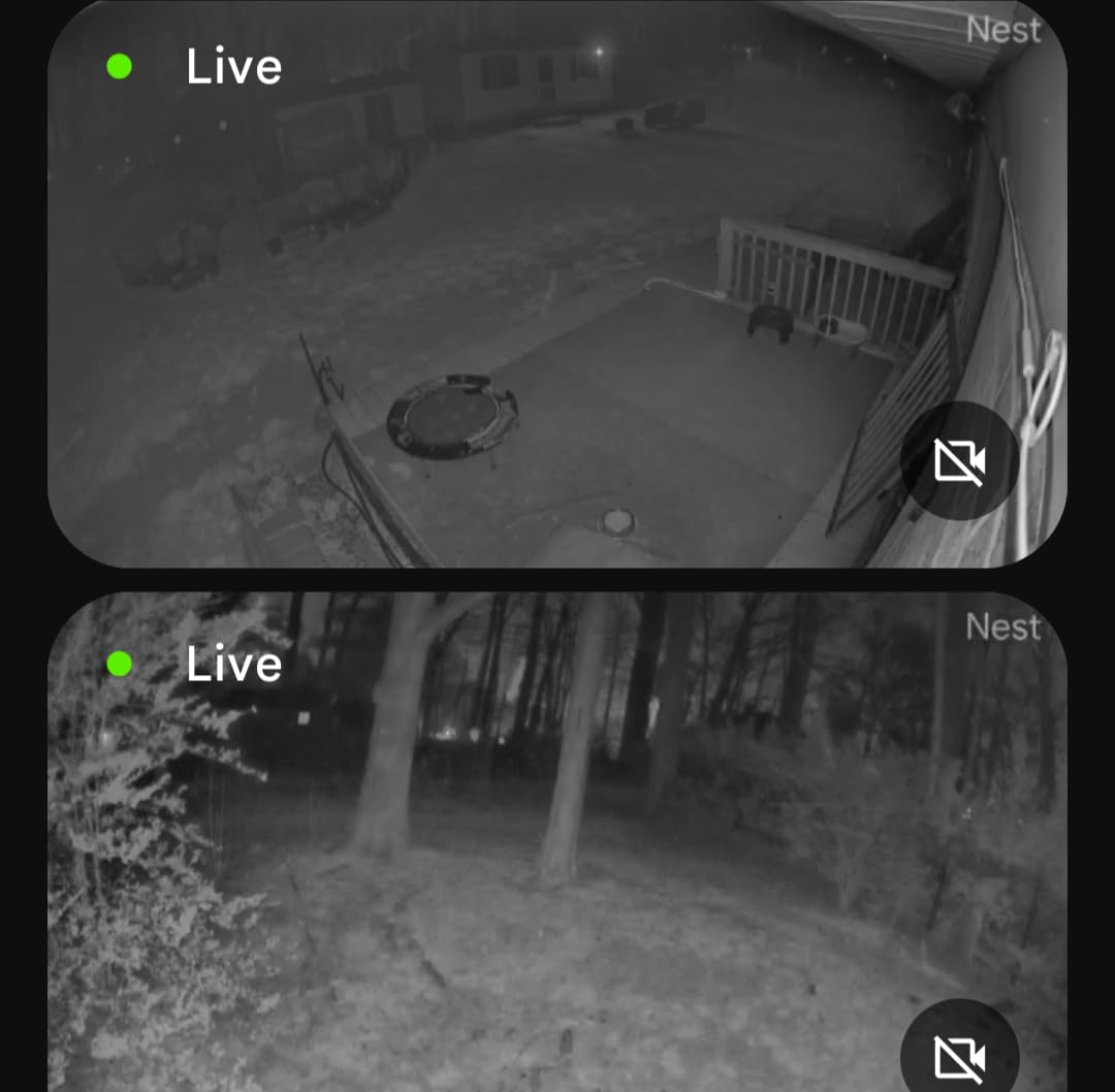 Nest Cam Outdoor (Wired, 2nd Gen) - Security Camera - Snow - 2 Pack | 2K video, motion detection, color night vision, 2-way audio, works with Google Home and Gemini, weather resistant customer photo 1