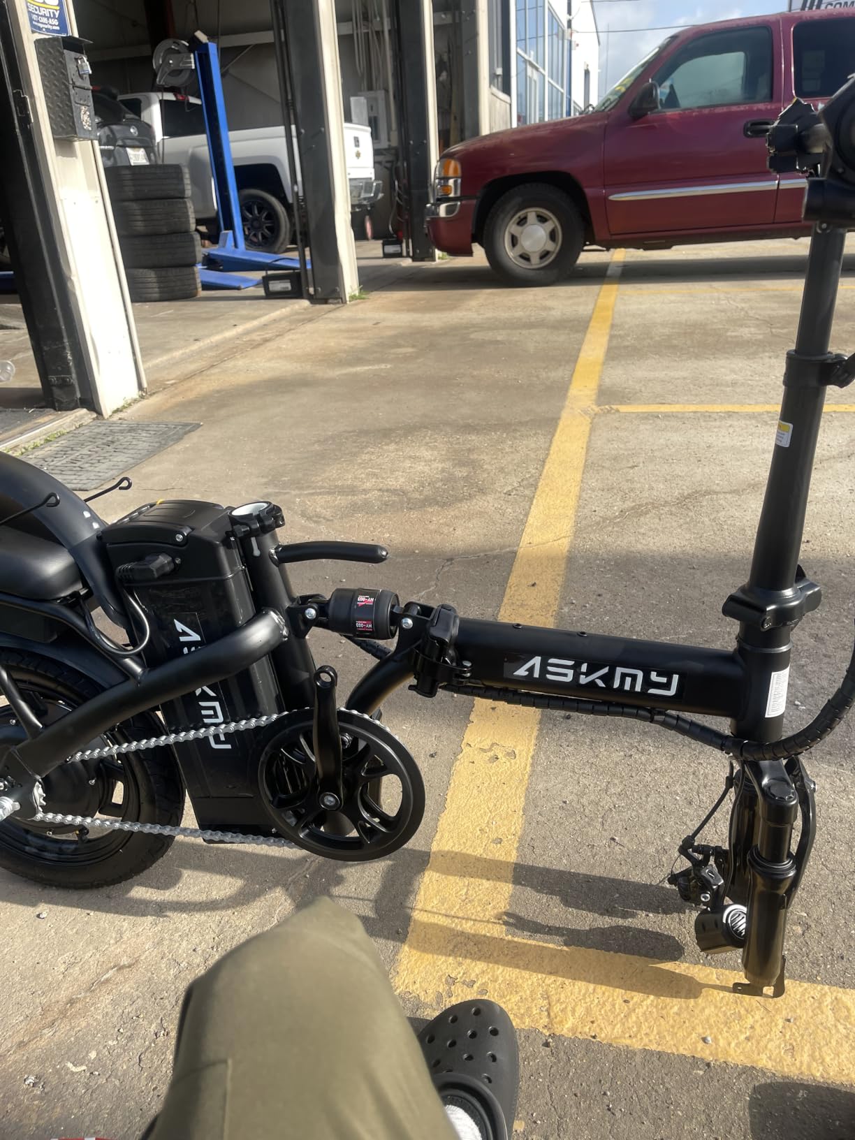 Foldable Electric Bike for Adults and Teens, 14 Inch Ebike for Commuting customer photo 1