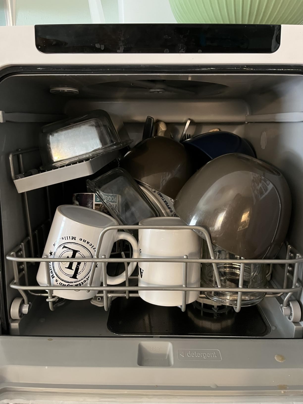 EUHOMY Countertop Dishwasher Portable, 8 Programs with 5L Tank, Black, 40dB customer photo 1