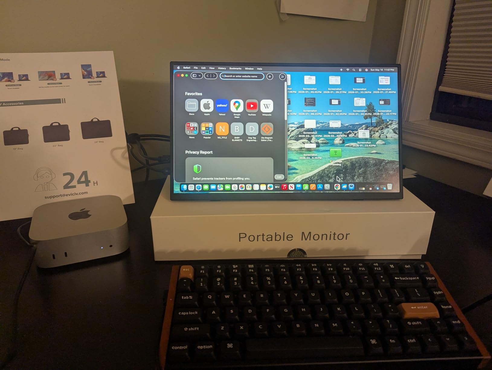 EVICIV Portable Monitor Touchscreen with Battery 8000mAh 15.6