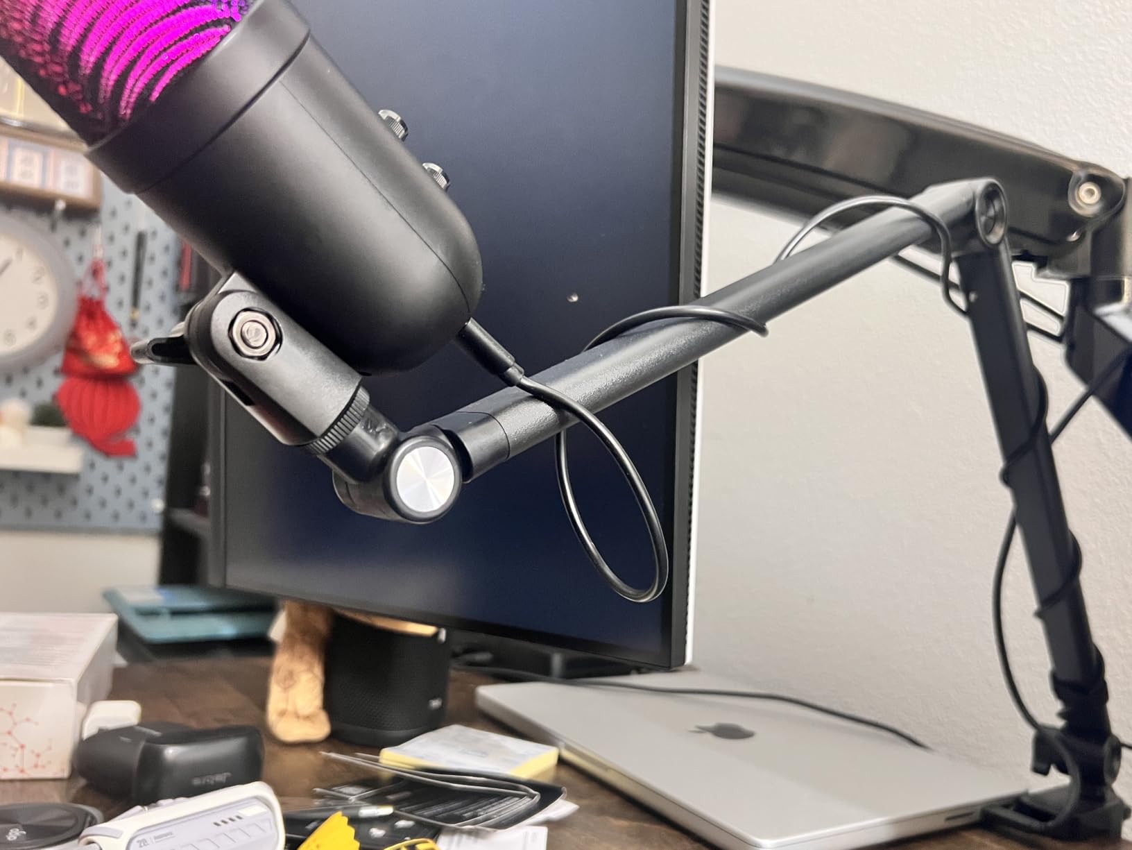 UBeesize Microphone Boom Arm, Aluminum Alloy Mic Arm Stand | 360° Rotatable Desk Mount with 3/8