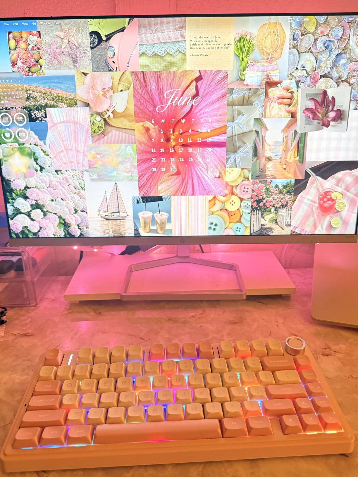 AULA F75 75% Wireless Mechanical Keyboard, Hot Swappable Creamy Keyboard, Pre-lubed Linear Switches, 2.4GHz/Type-C/BT5.0, RGB Backlit Gaming Keyboards(White&Brown) customer photo 1