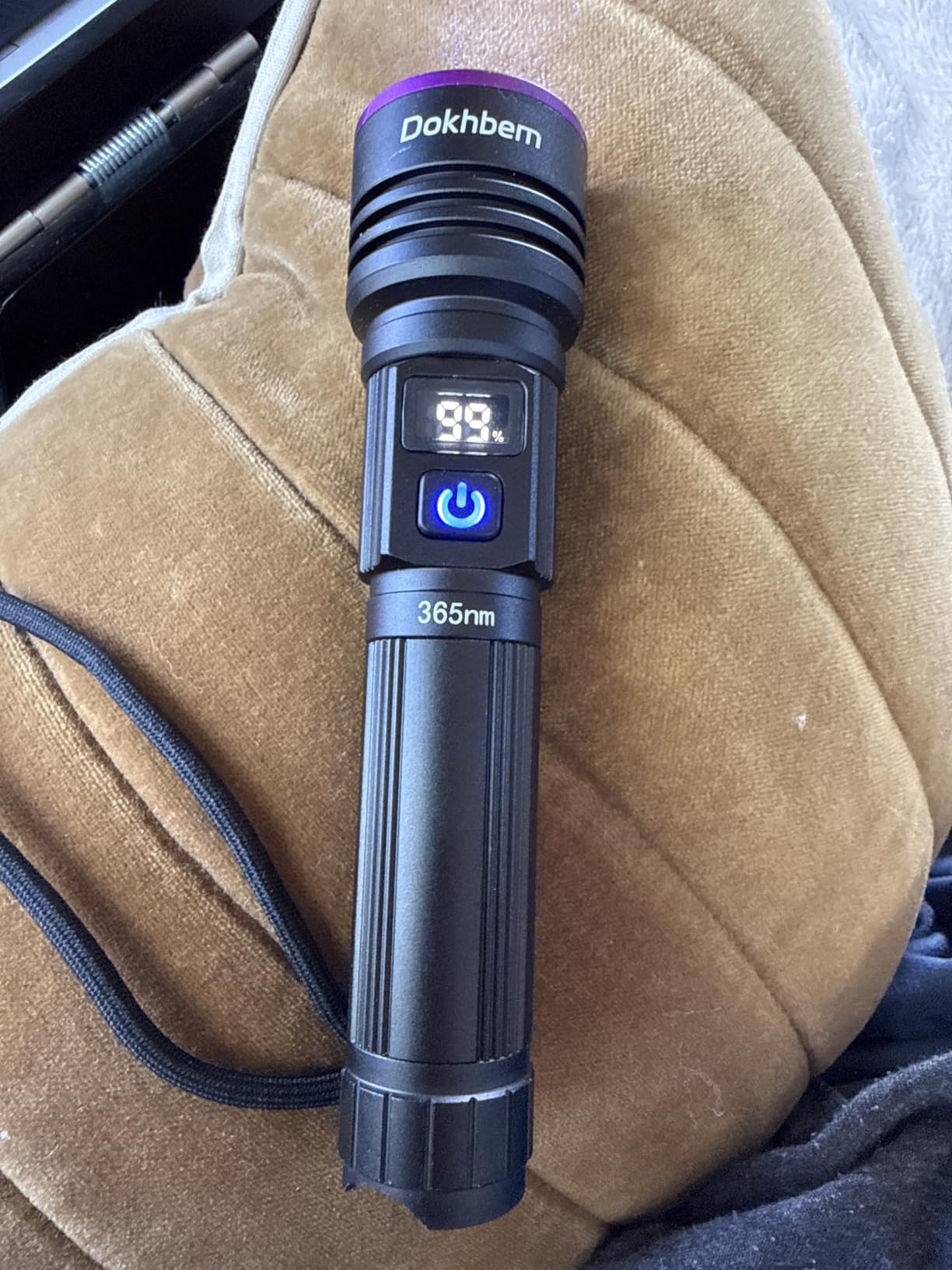 365nm UV Light Flashlight Rechargeable Black Light for Pet Urine Detection | LCD Display, USB Rechargeable, Powerful Ultraviolet Lights for Pet Urine Detection, Resin Curing, Rockhounding, Scorpion customer photo 2