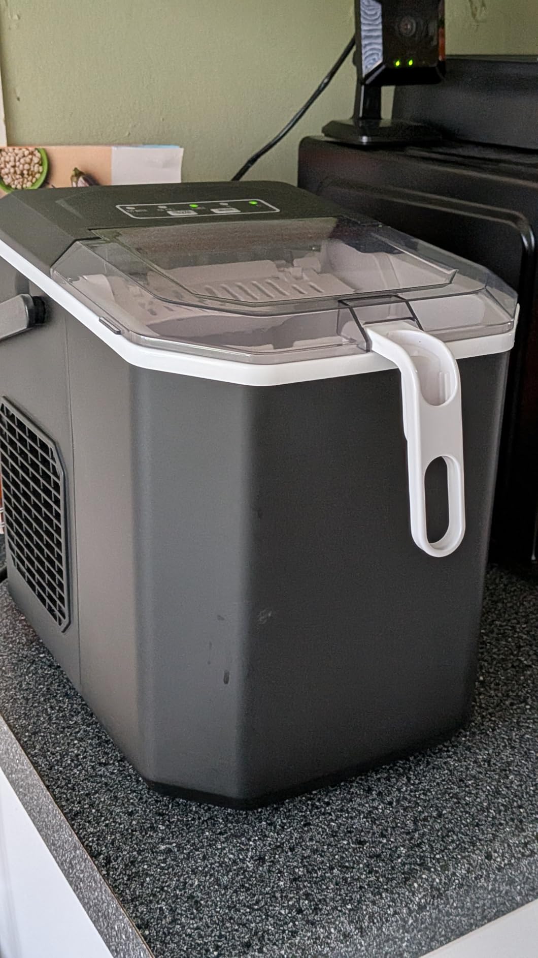 Silonn Nugget Ice Maker Countertop - 44lbs/24h Crushed/Pebble Ice Machine, Front Pull-Out Water Tank & Removable Basket, Stainless Steel Finish for Home Kitchen customer photo 2