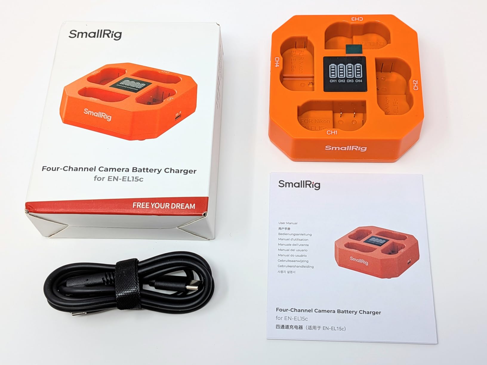 SmallRig EN-EL15c 4-Slot Battery Charger for Nikon, 3H PD45W Fast Charging | LED Indicator, for Nikon ZR Z6III Zf Z8 Z7II Z7 Z6II D850 D810 D780 D750 D500 D7500 D7200 Battery customer photo 2