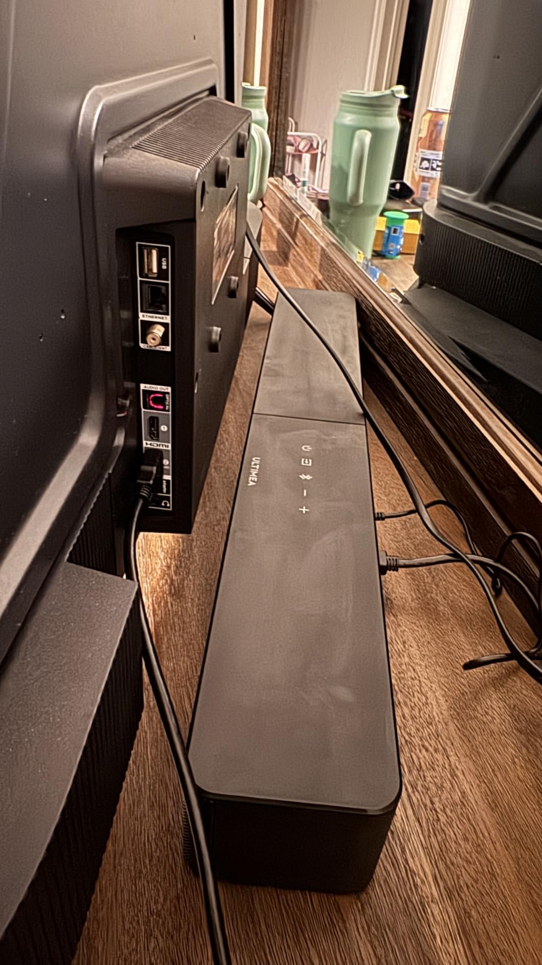 ULTIMEA Sound Bar with Wireless Subwoofer, App Control, for Home Theater | 240W Peak Power, VoiceMX & BassMX, 2.1ch Soundbar for Smart TV, Adjustable Bass, HDMI, Optical, Bluetooth 6.0, Poseidon M30 customer photo 2