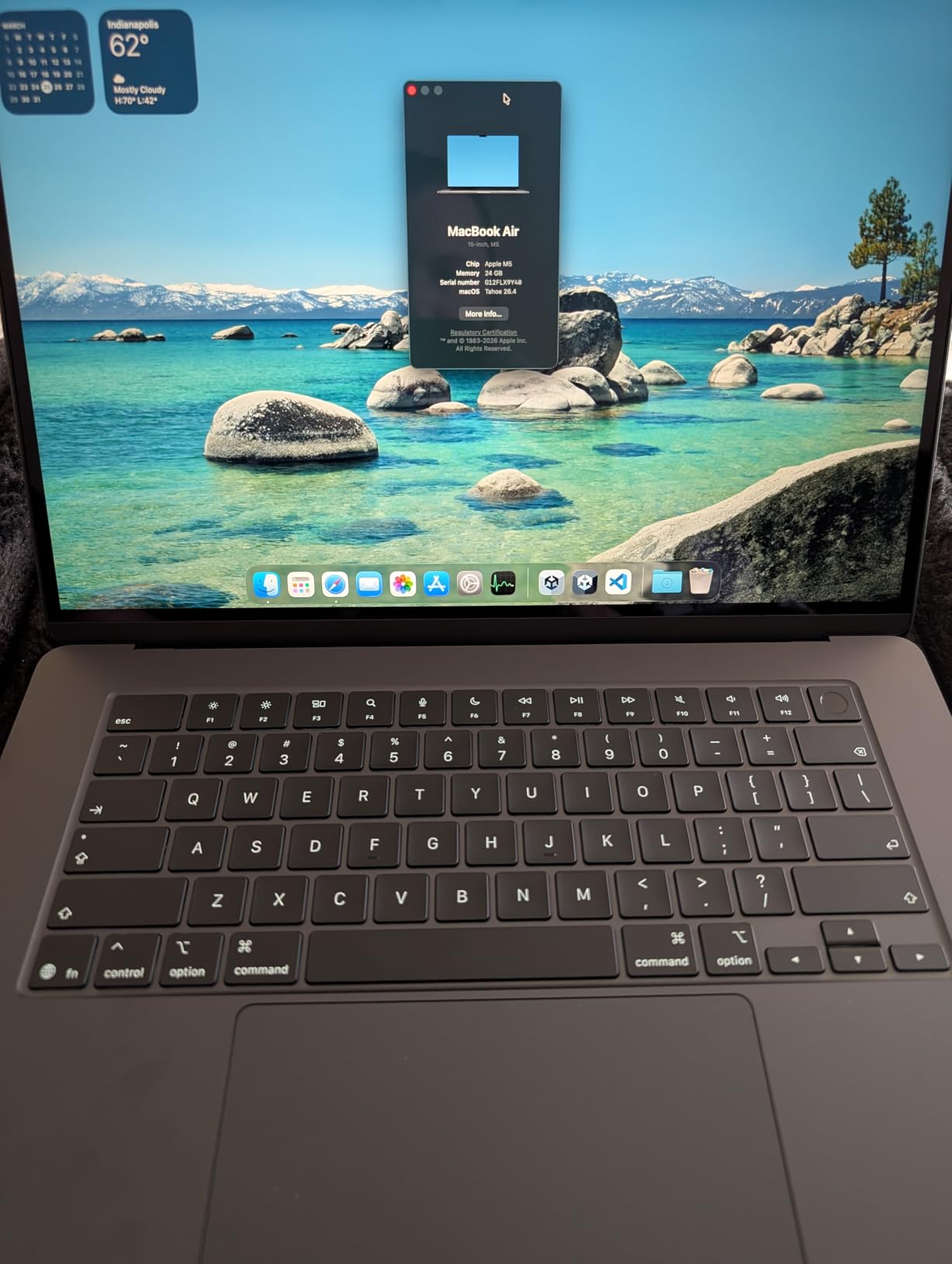 2026 MacBook Air 15-inch Laptop with M5 chip: Built for AI, 15.3-inch Liquid Retina Display, 24GB Unified Memory, 1TB SSD, 12MP Center Stage Camera, Touch ID, Wi-Fi 7; Midnight customer photo 1