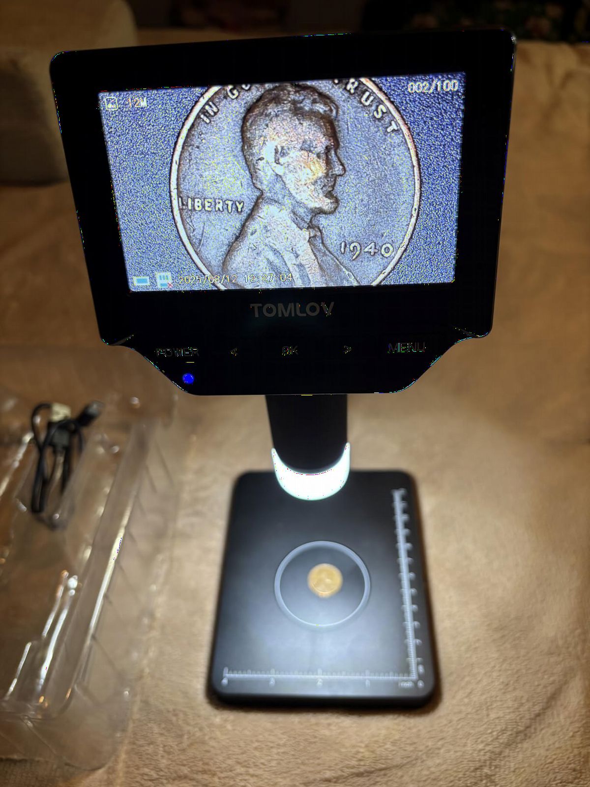 TOMLOV Coin Microscope with Weighing Scale, 7