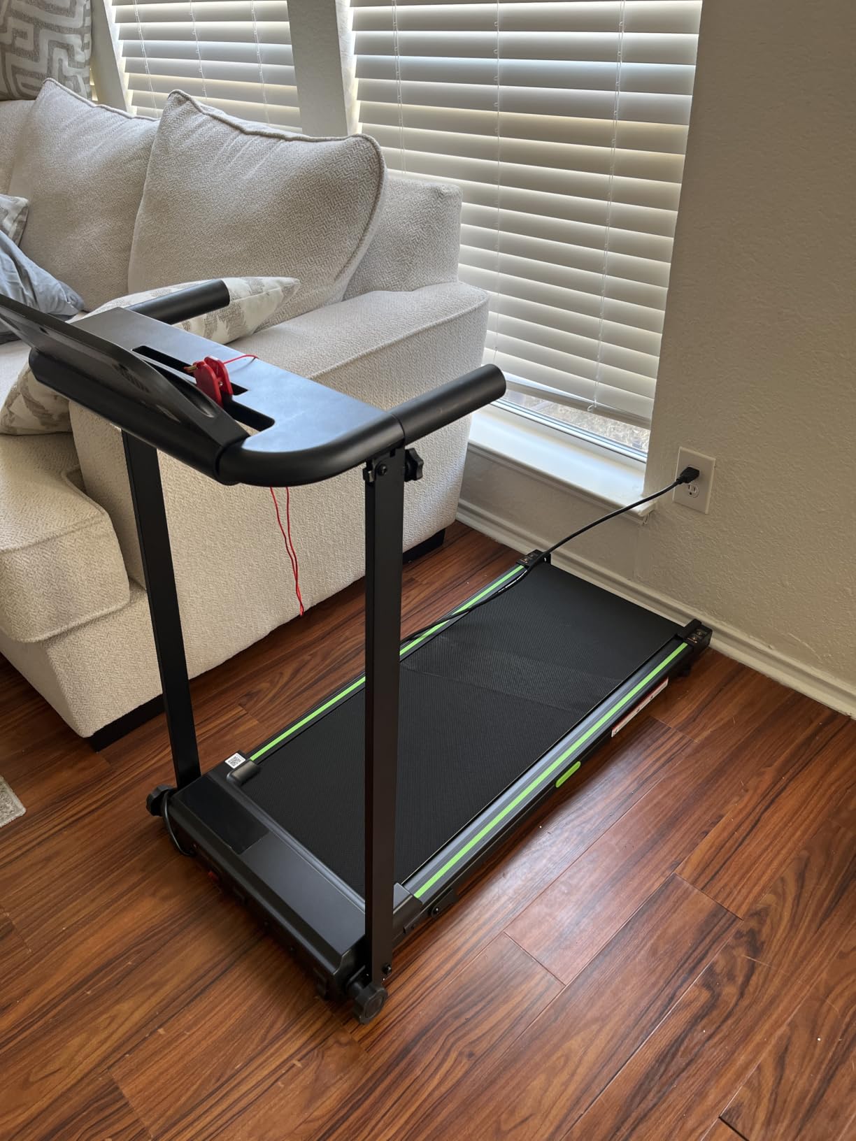 Treadmills for Home, Walking Pad with Incline, Caminadoras para Hacer Ejercicio, 0.6-6.2 MPH Portable Foldable Under Desk Caminadora, Eléctrica Casa Tredmill, Folding Compact Running Machine customer photo 1