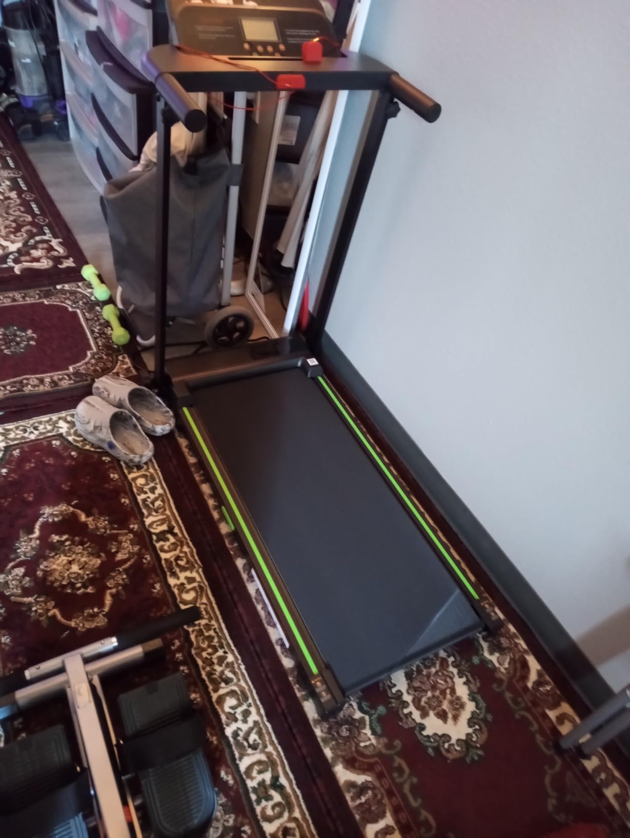 Treadmills for Home, Walking Pad with Incline, Caminadoras para Hacer Ejercicio, 0.6-6.2 MPH Portable Foldable Under Desk Caminadora, Eléctrica Casa Tredmill, Folding Compact Running Machine customer photo 2