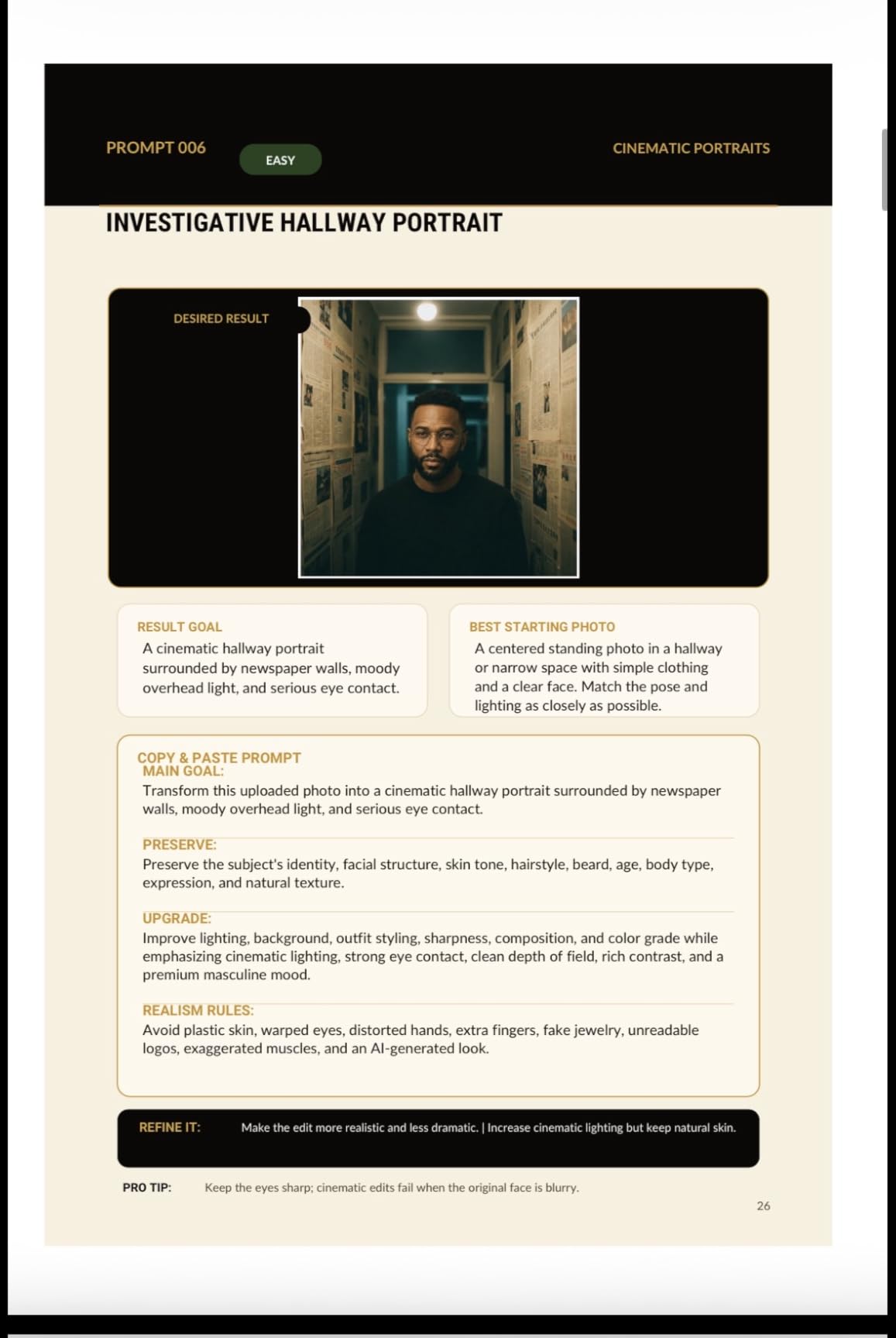 Mens AI Photo Editing Prompts: Uprade Selfies, Dating Photos, and Social Media Images (Ai Prompting Guide Book 2) customer photo 1