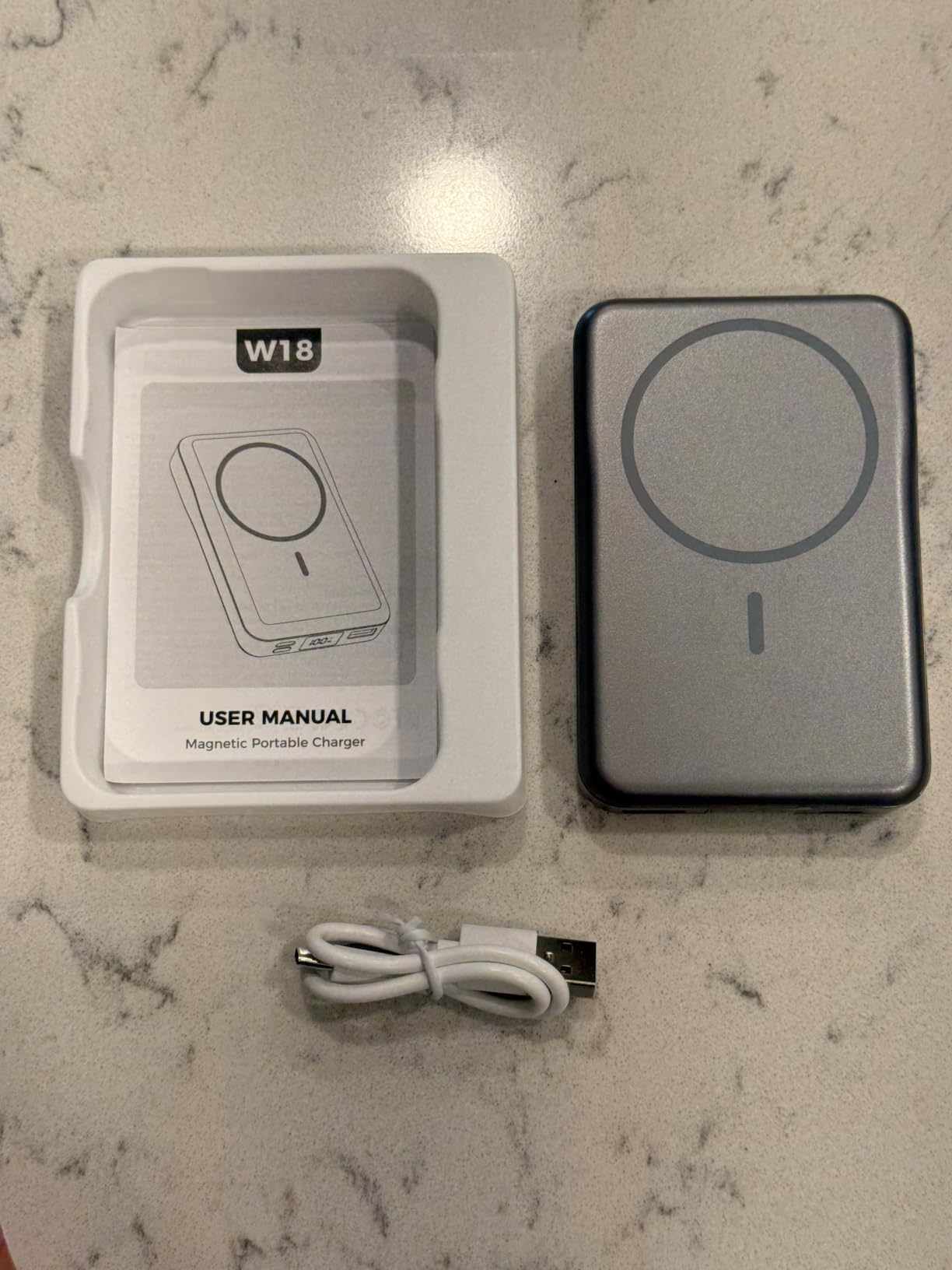 Magnetic Portable Charger 10000mAh, Fast Charging MagSafe Battery Pack customer photo 2