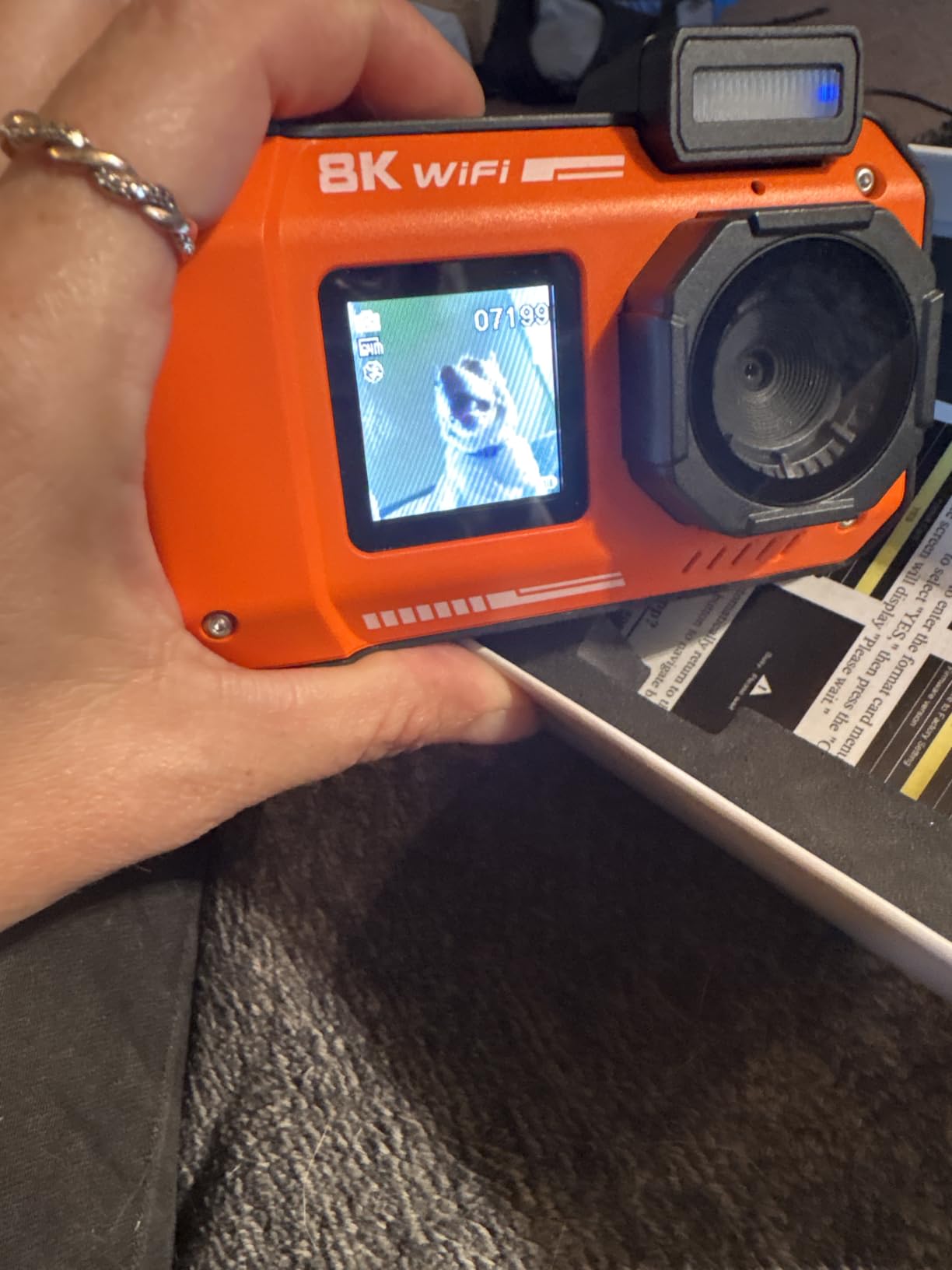 8K Underwater Camera, 33FT Waterproof Camera, 70MP WiFi Dual-Screen, Amber | Rugged, Dustproof, Shockproof for Snorkeling, Diving, Selfies customer photo 2