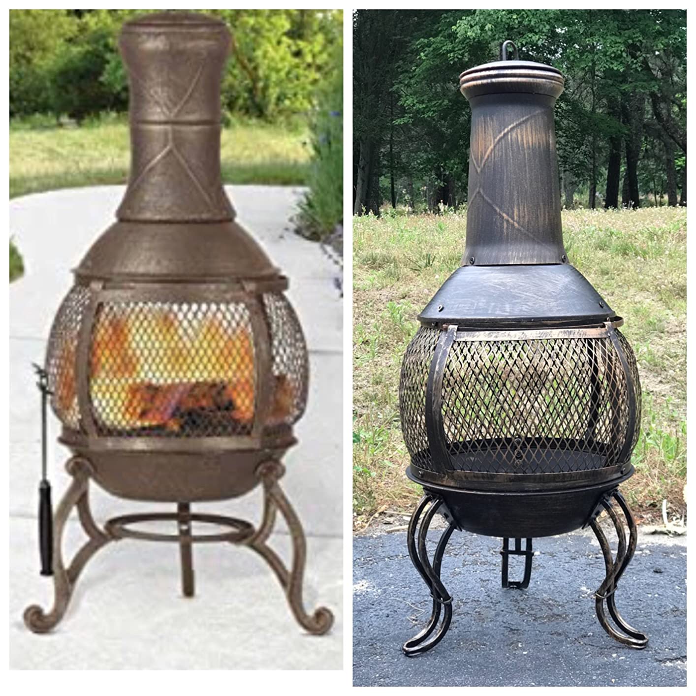 Deckmate Corona 3 Ft. High Outdoor Steel Chimenea Fireplace Model 28063 customer photo 2
