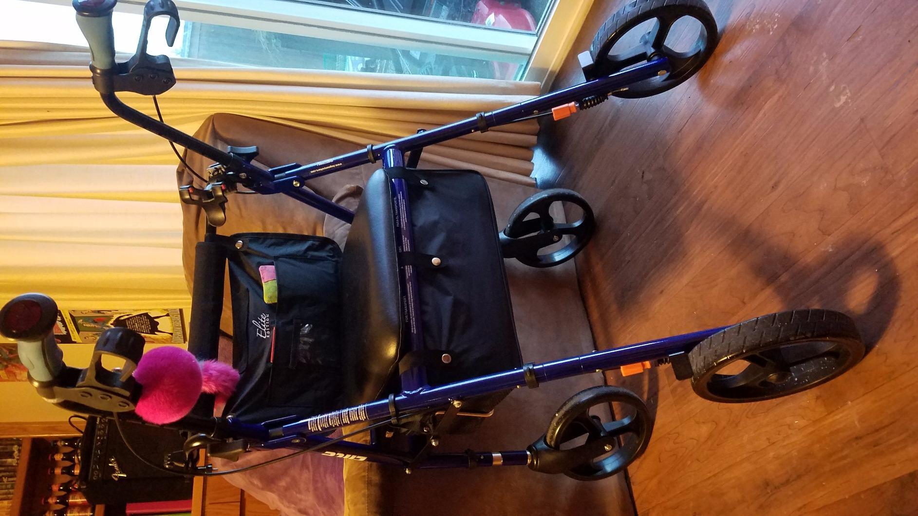 Drive Medical Hugo Elite Rollator Walker with Seat and Basket, Blue customer photo 1