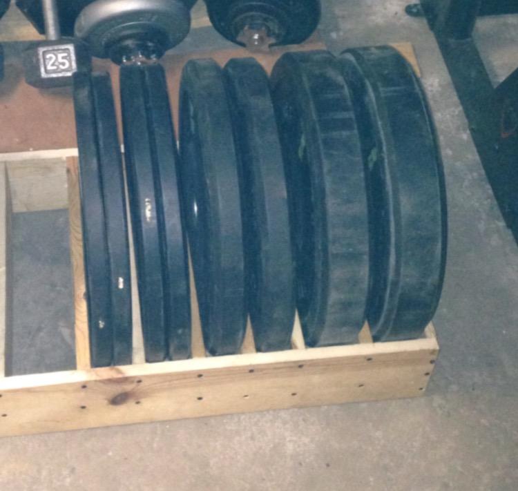 FringeSport Black Bumper Plates Set and Pairs - Dead Bounce Olympic Weight Plate - Rubber Weight Plates with Steel Insert Strength Training Plates (10lb - 460lb) customer photo 2