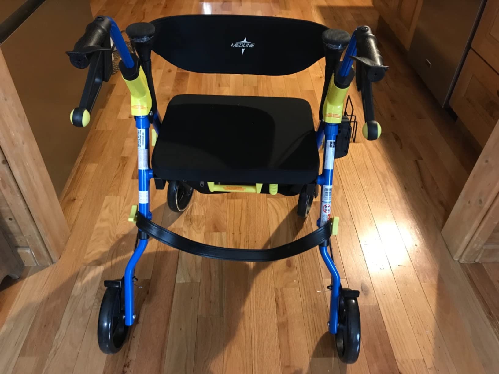 Medline Premium Empower Rollator Walker with Seat, Folding Rolling Walker with 8-inch Wheels, Silver customer photo 2