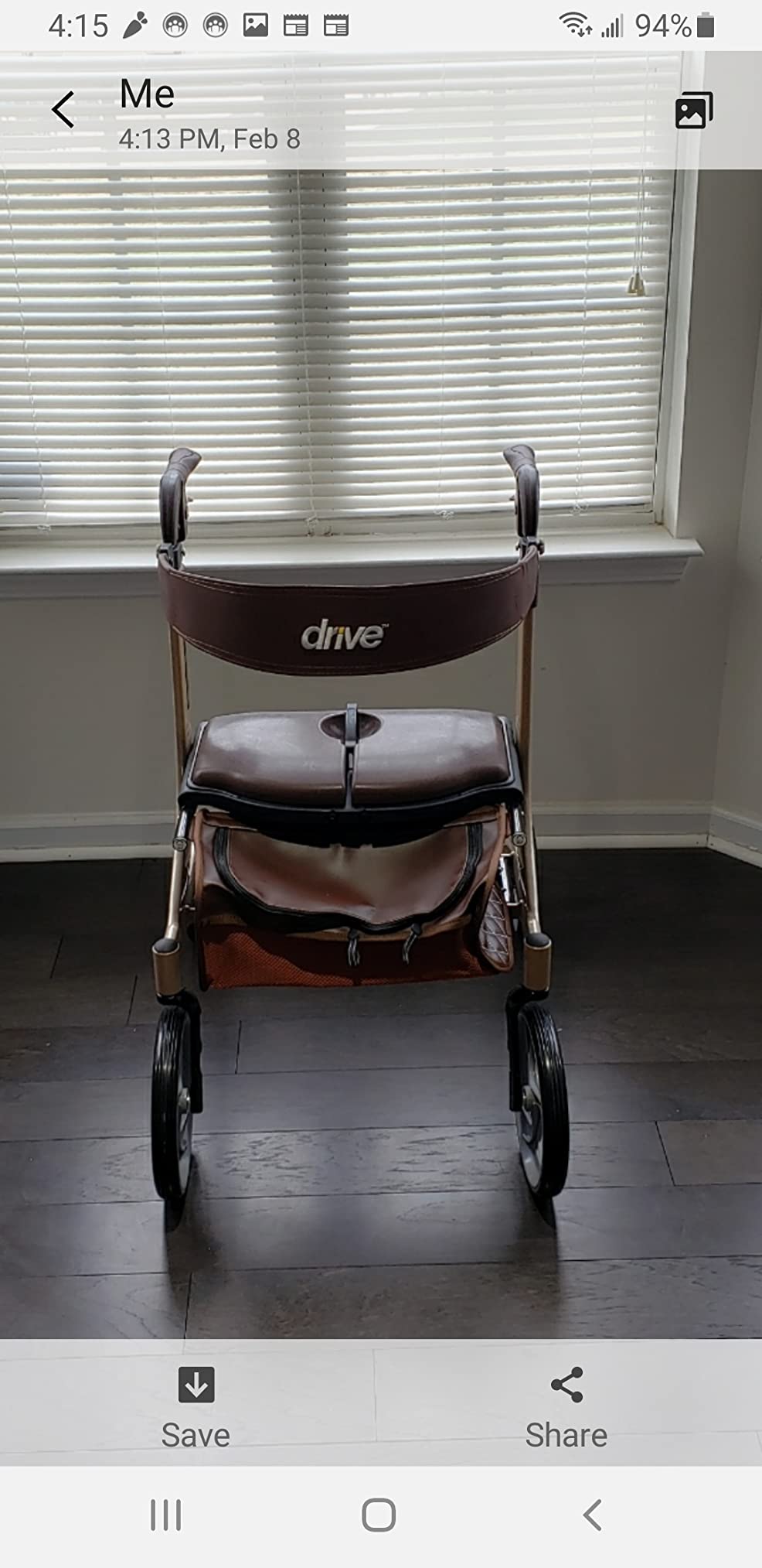 Drive Medical Nitro DLX Foldable Rollator Walker, 10 Inch Wheels, Champagne customer photo 1