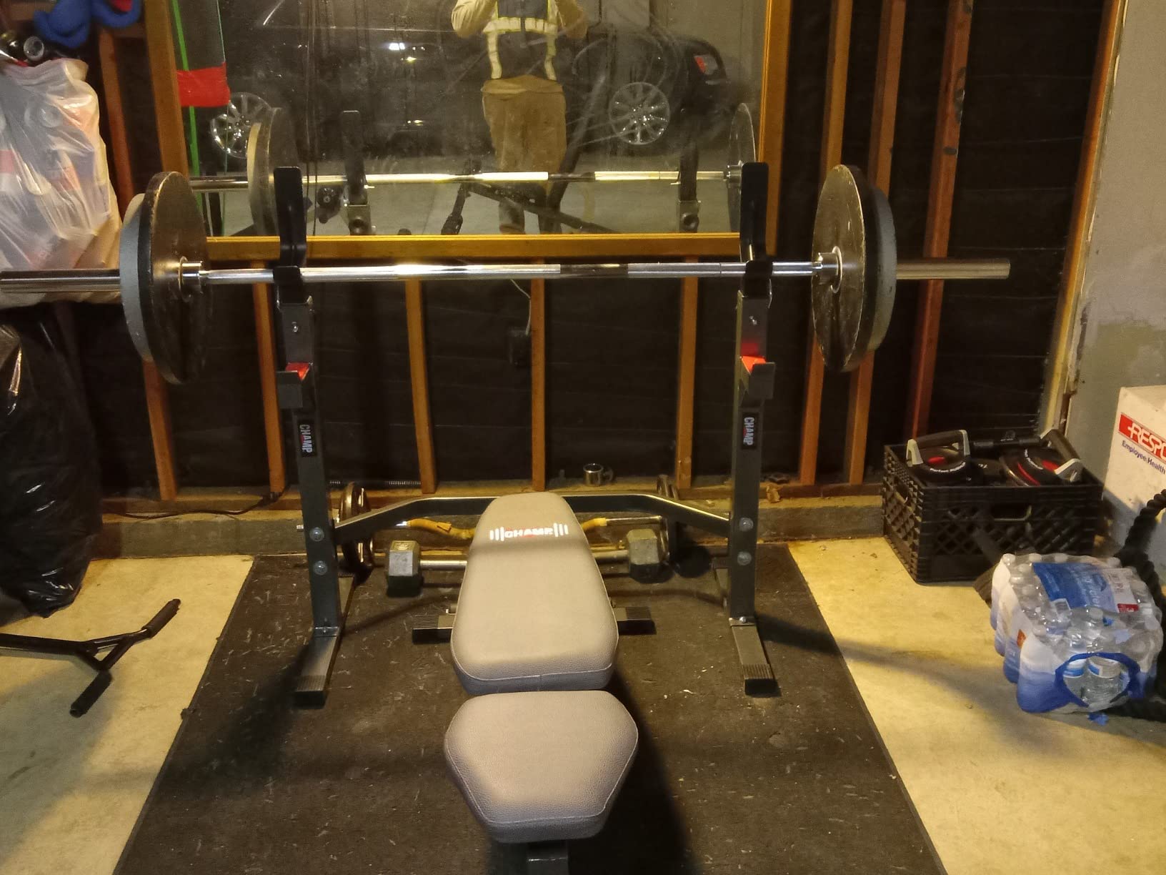Yaheetech 7FT Olympic Barbell, 330LB Carbon Steel Weight Bar for Home Gym customer photo 1