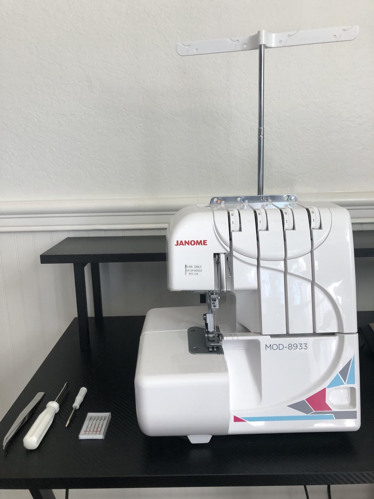 Janome MOD-8933 Serger with Lay-In Threading, 3 and 4 Thread Convertible with Differential Feed customer photo 2