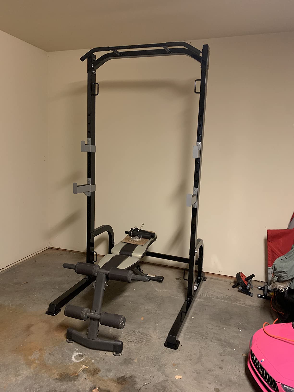 Marcy Olympic Cage Home Gym System – Multifunction Squat Rack, Customizable Training Station SM-8117 customer photo 2
