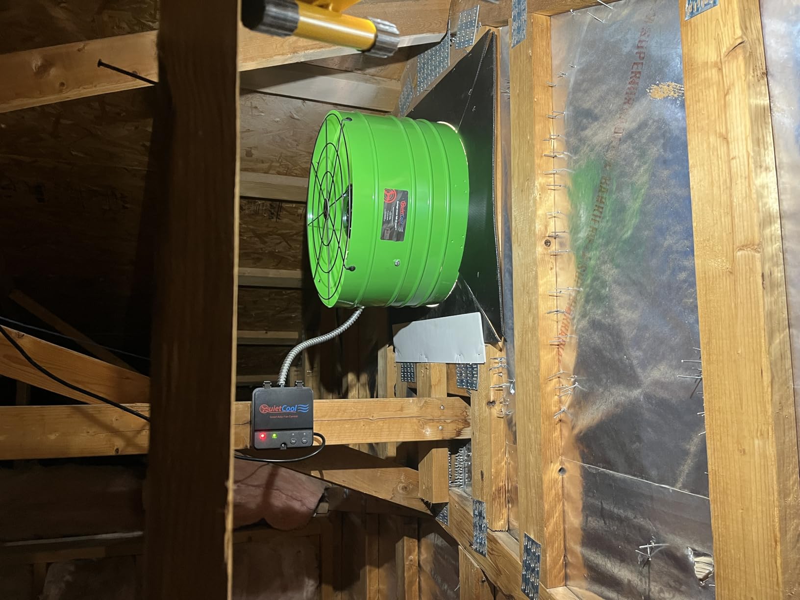 Quietcool AFG SMT ES-3.0 Smart Attic Fan for Gable Vents - Up to 2801 CFM - As low as 22 Watts - Smart App Control - Thermostat and Humidistat - 20ft Power Cord - Plug-and-play - Three Speed customer photo 2