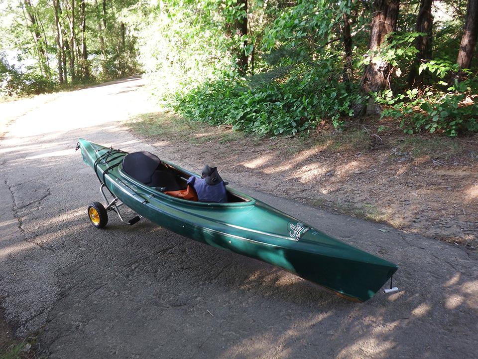 Bonnlo Boat Kayak Canoe Cart Carrier Dolly Trailer Tote Trolley Transport Kayak Accessories Large with 20x2mm Aluminum Pipe Double Kickstands, Inflation Free Solid Tire Wheels, 2 Ratchet Straps customer photo 2
