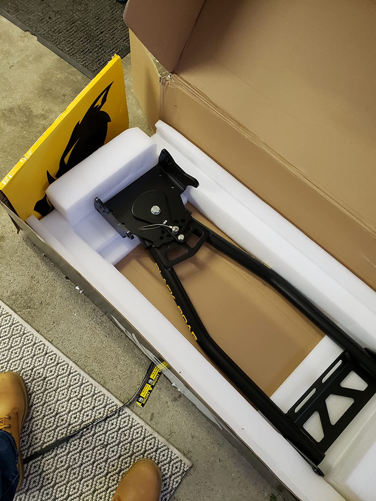 Black Boar Camco ATV Snow Plow Kit | Features a 48-inch Adjustable Straight Blade and Adjustable Tension Safety Trip Springs (66016) customer photo 1