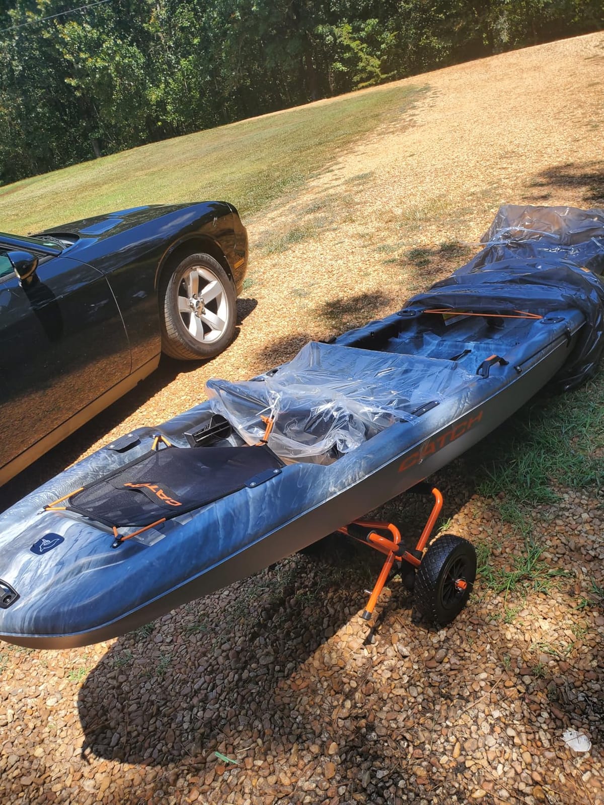 Kayak Cart – 150 Lbs Capacity Canoe Dolly with Airless Tires, Foldable Aluminum Frame, and Carrying Bag for Personal Watercraft by Rad Sportz (Orange) customer photo 1
