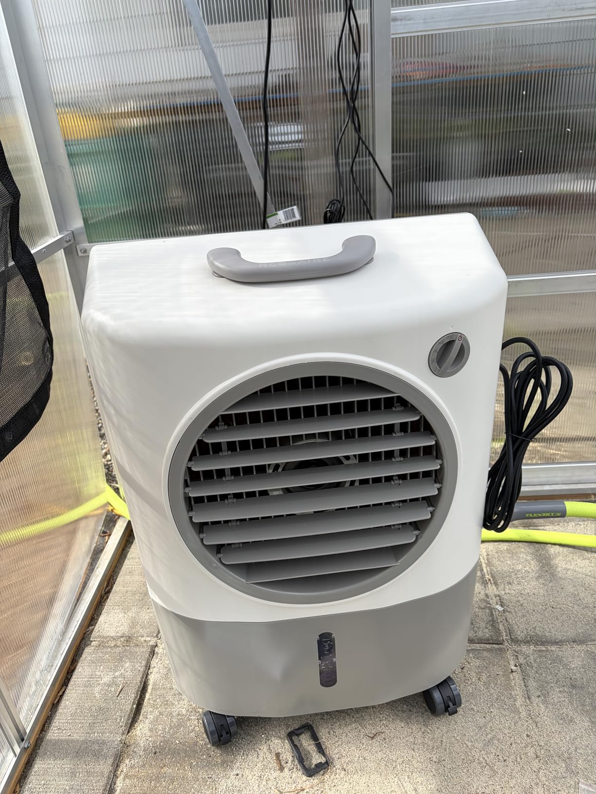 Portable Swamp Coolers - 1300 CFM MC18M Evaporative Air Cooler with 2-Speed Fan, 53.4 dB - 500 sq. ft. Coverage Evaporative Air Cooler Portable High Velocity Outdoor Cooling Fan by Hessaire - White customer photo 2