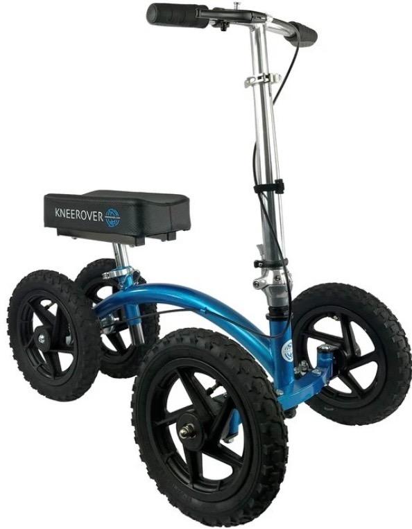 KneeRover Quad All Terrain Knee Scooter for Adults, Metallic Blue customer photo 2