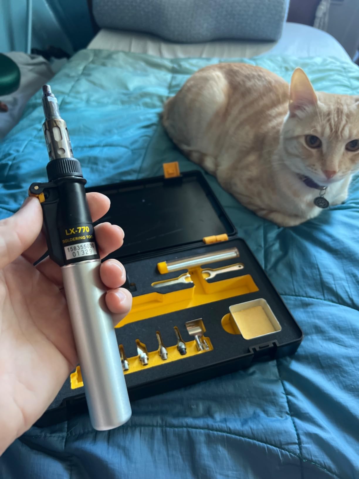 LEXIVON Butane Soldering Iron Multi-Purpose Kit | Cordless Self-Igniting Adjustable Flame 7-Tip Set | Pro Grade 125-Watt Equivalent (LX-770) customer photo 2