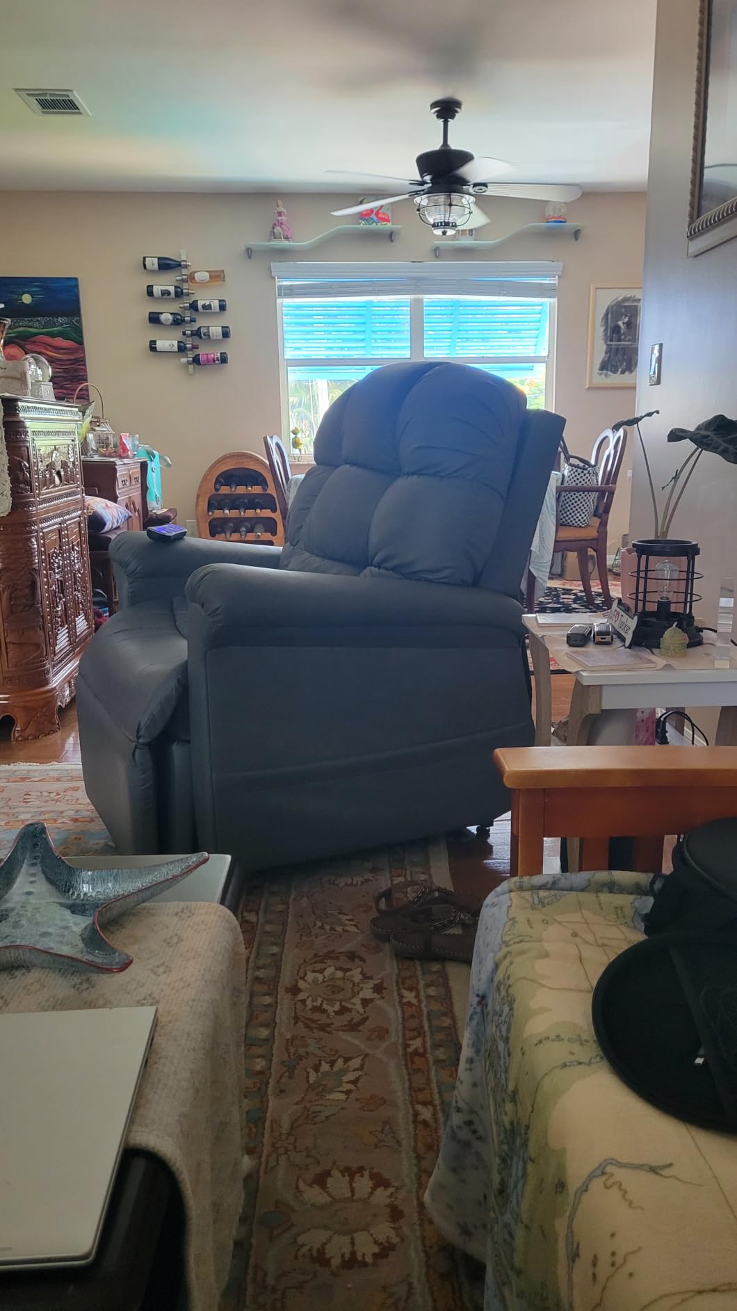 MCombo Power Lift Recliner for Elderly, Fabric 7287 (Dark Gray, Medium) customer photo 2