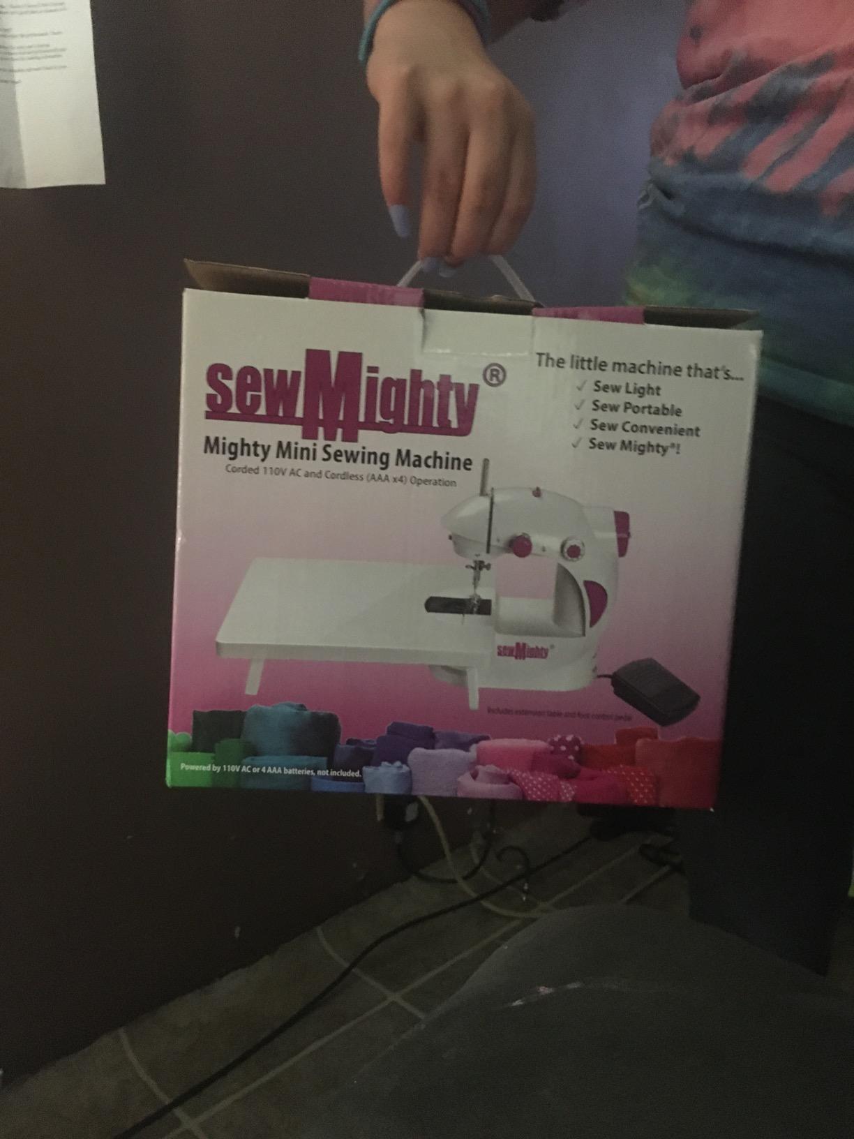 Mini Sewing Machine for Kids, Beginners, Travel & More- Portable, Battery Powered, use for Traveling, Quick Repairs, Small Projects & Children– Dual-Speed, AC & DC power, Foot Pedal & More customer photo 2